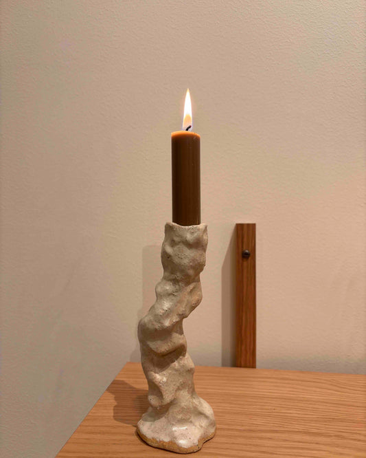 Branch candle holder in beige