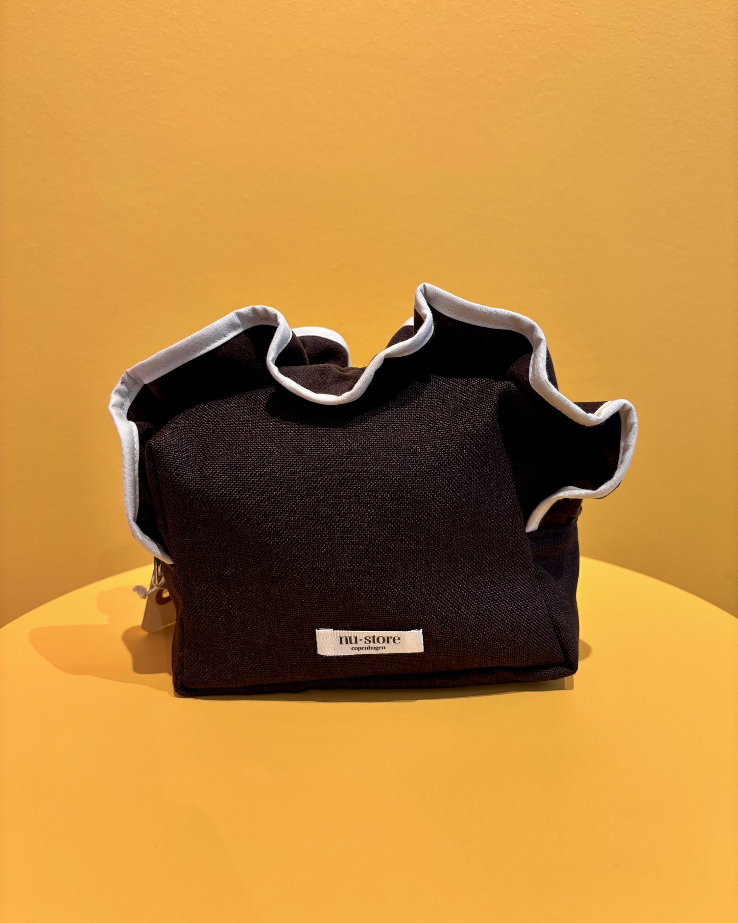 Chocolate brown beauty bag