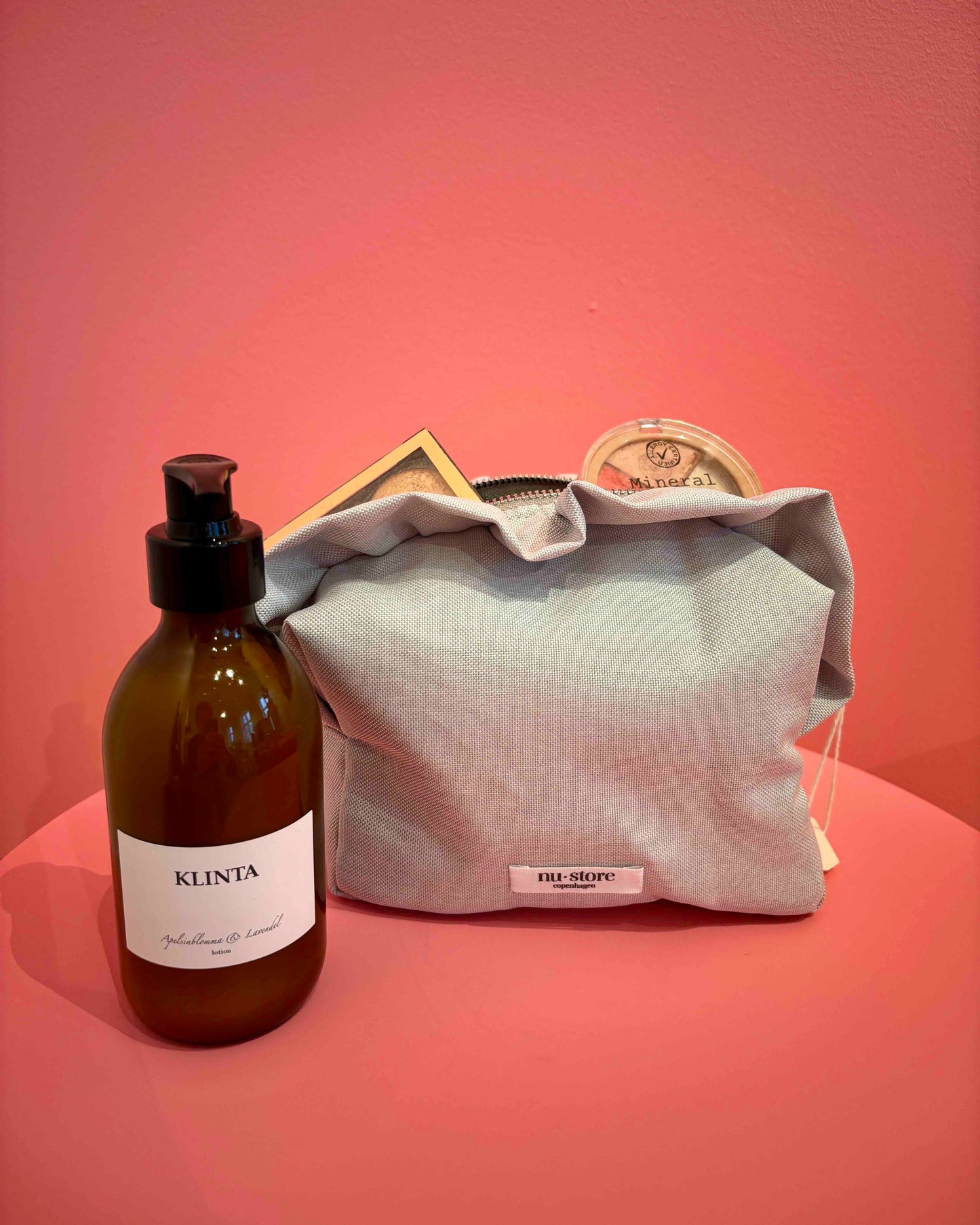 Pastel blå beauty bag