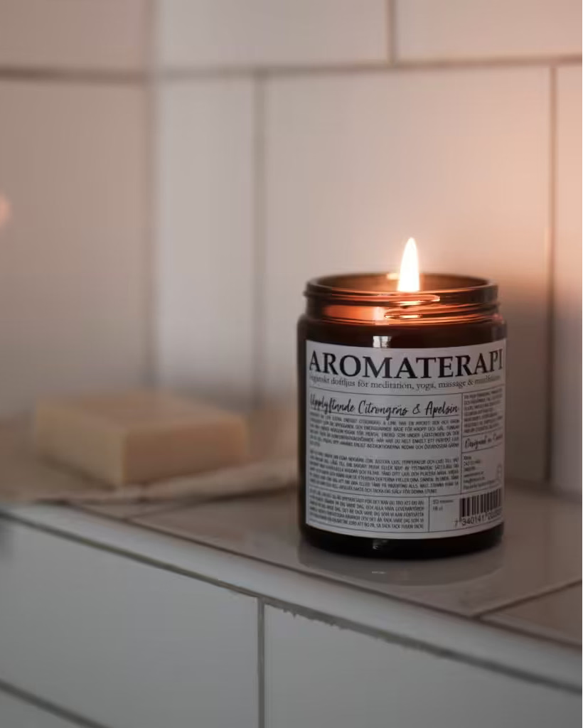 Aromaterapi lys - Opløftende citrongræs & appelsin
