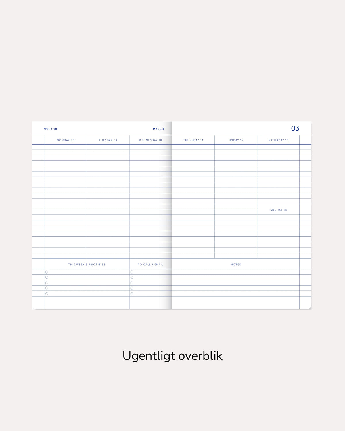 A6 kalender for 2027