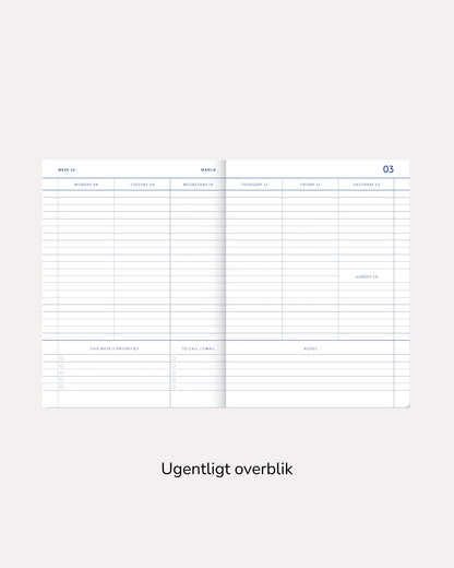 A6 kalender for 2027