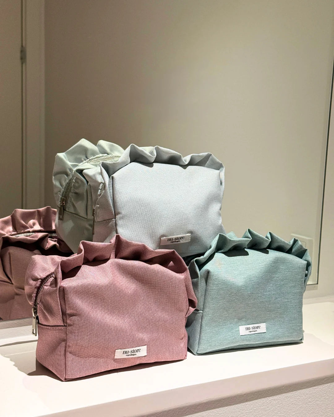 Baby blue beauty bag