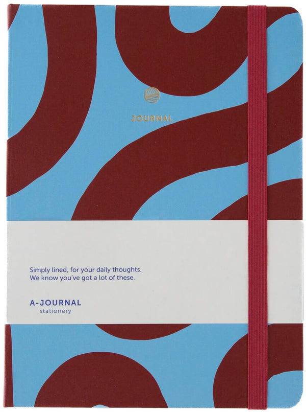 Notebook with burgundy red pattern