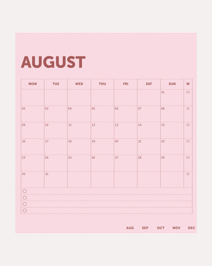 Skrivebordskalender - desk planner - 2027