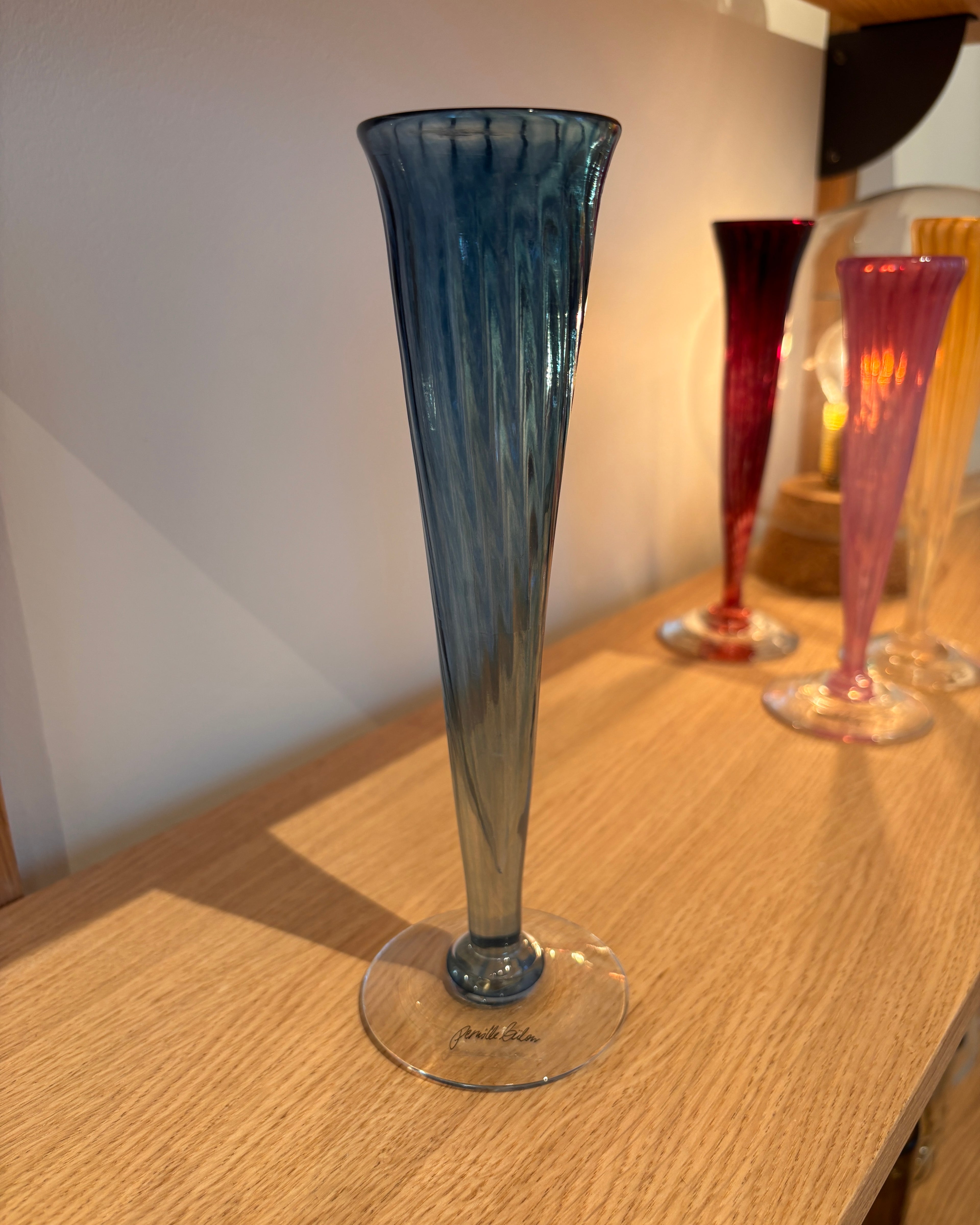 Mundblæst vase - Forest