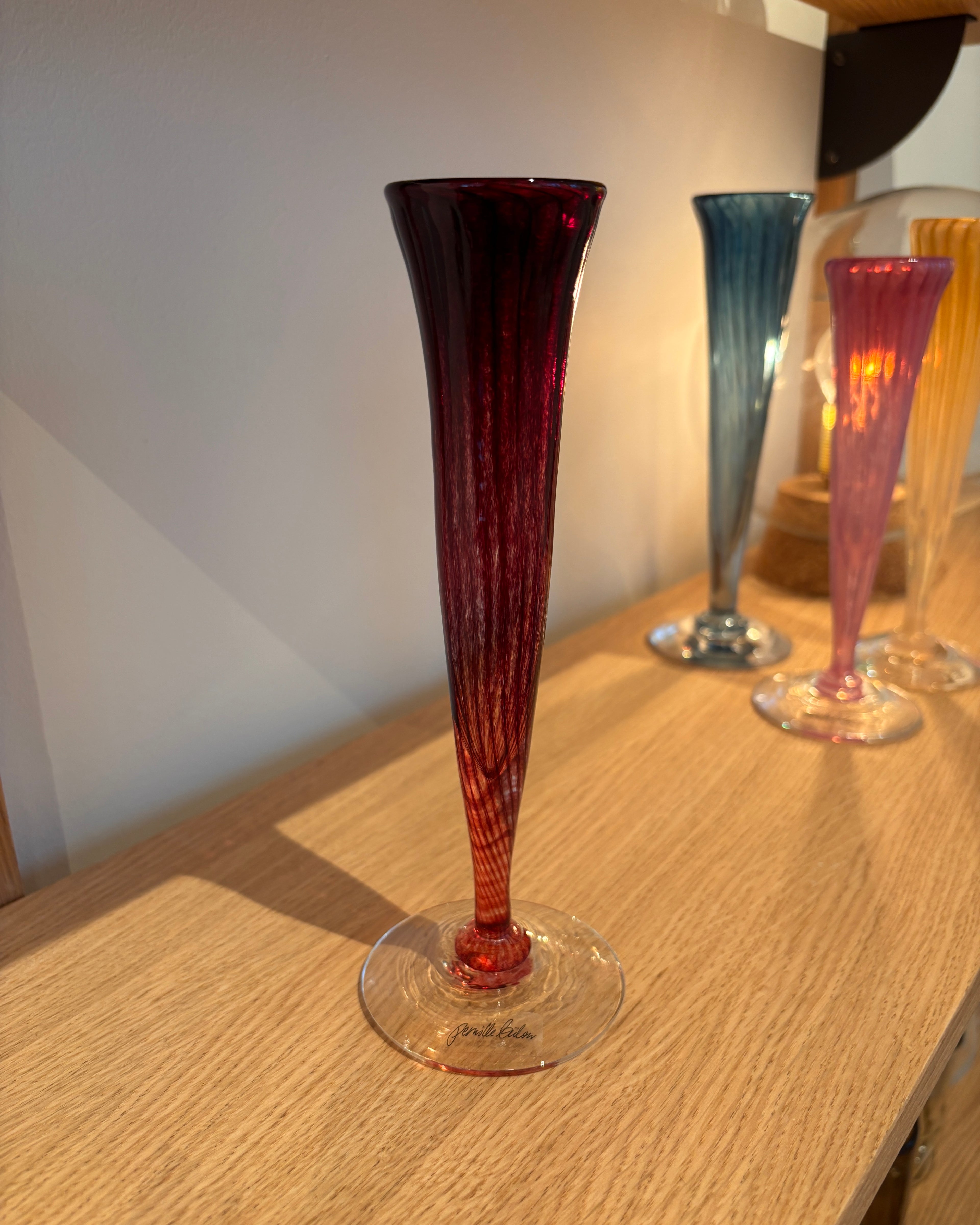 Mundblæst vase - Forest