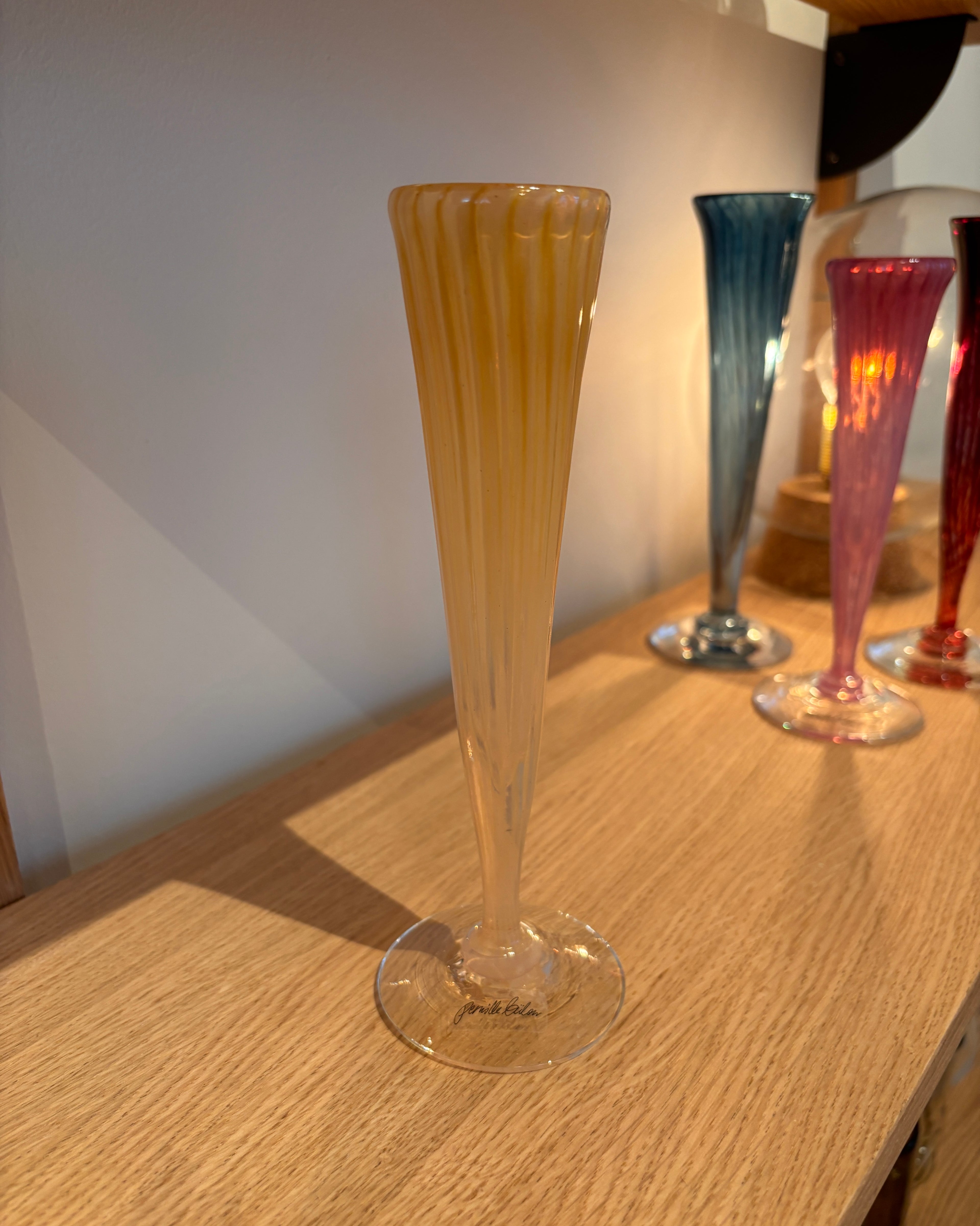 Mundblæst vase - Forest