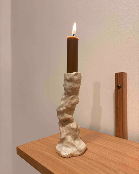 Branch candle holder in beige