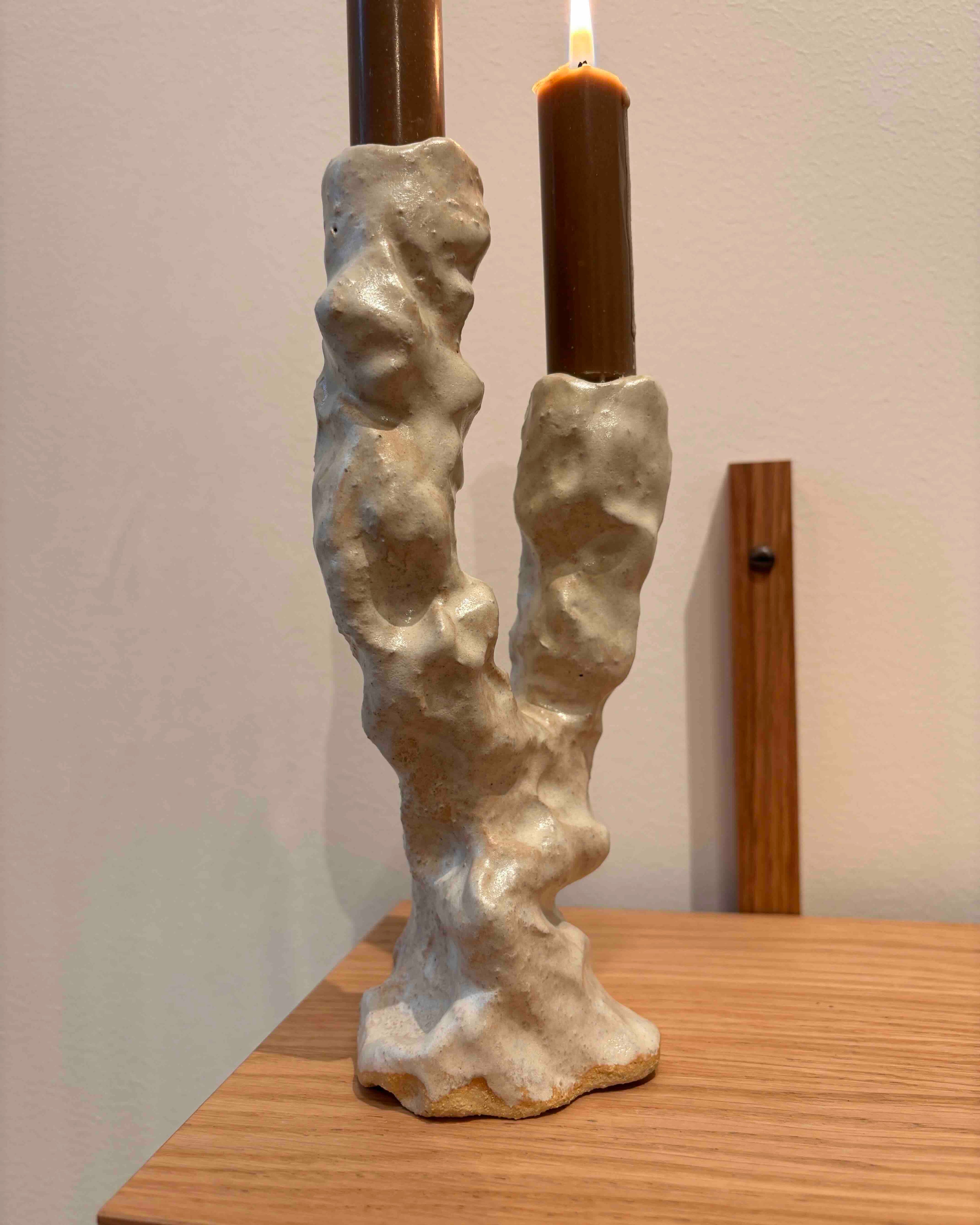 Gren - lysestage med to holdere