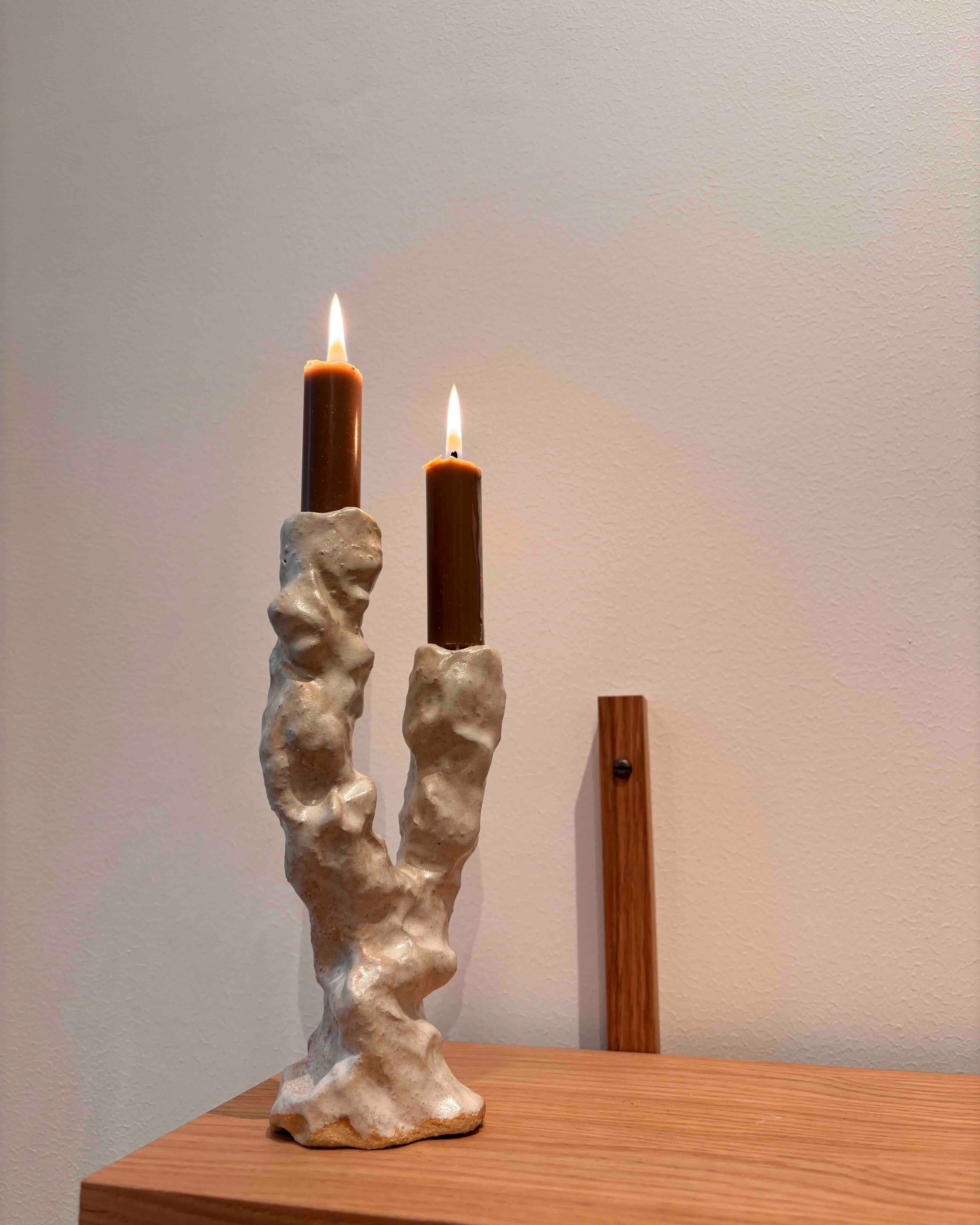 Gren - lysestage med to holdere