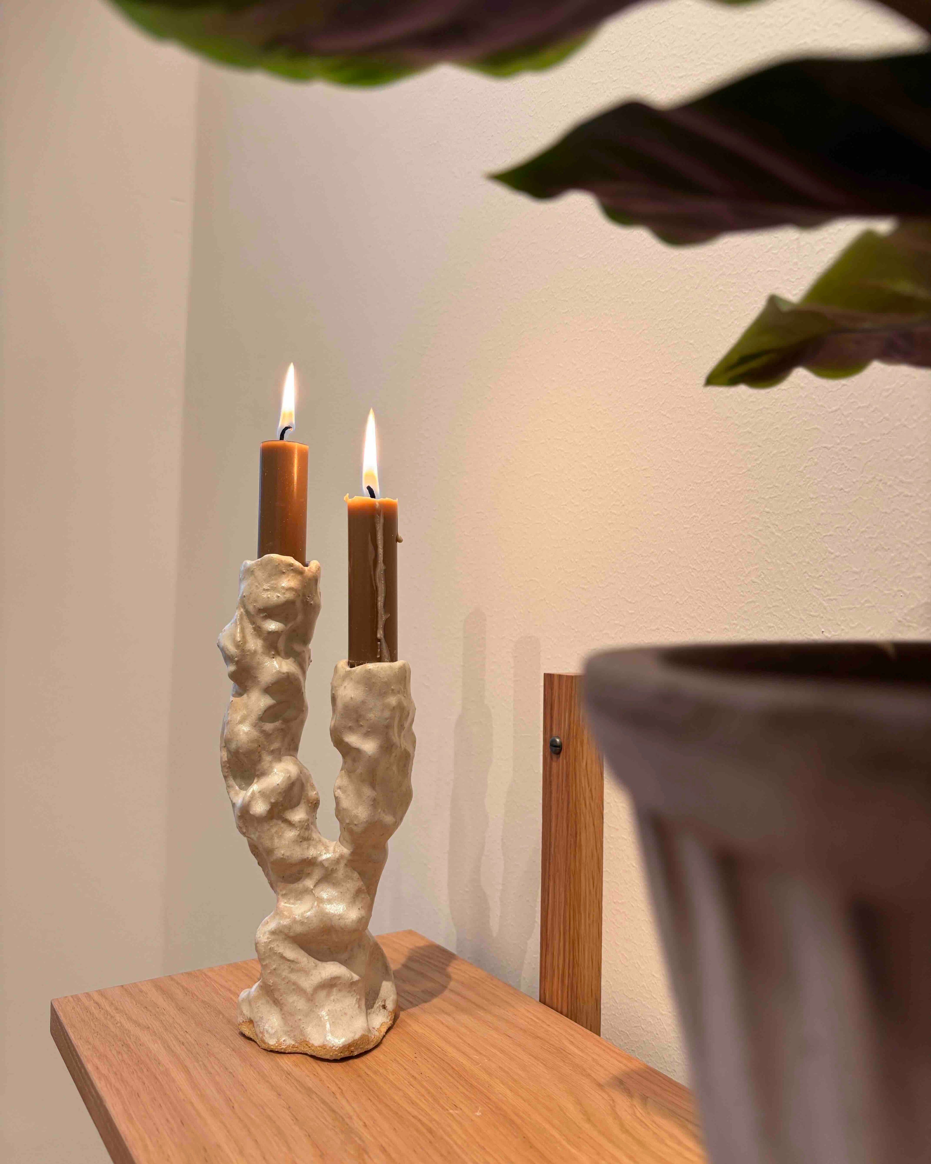 Gren - lysestage med to holdere