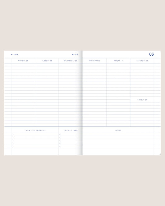 Kalender for 2027 med harlekin mønster