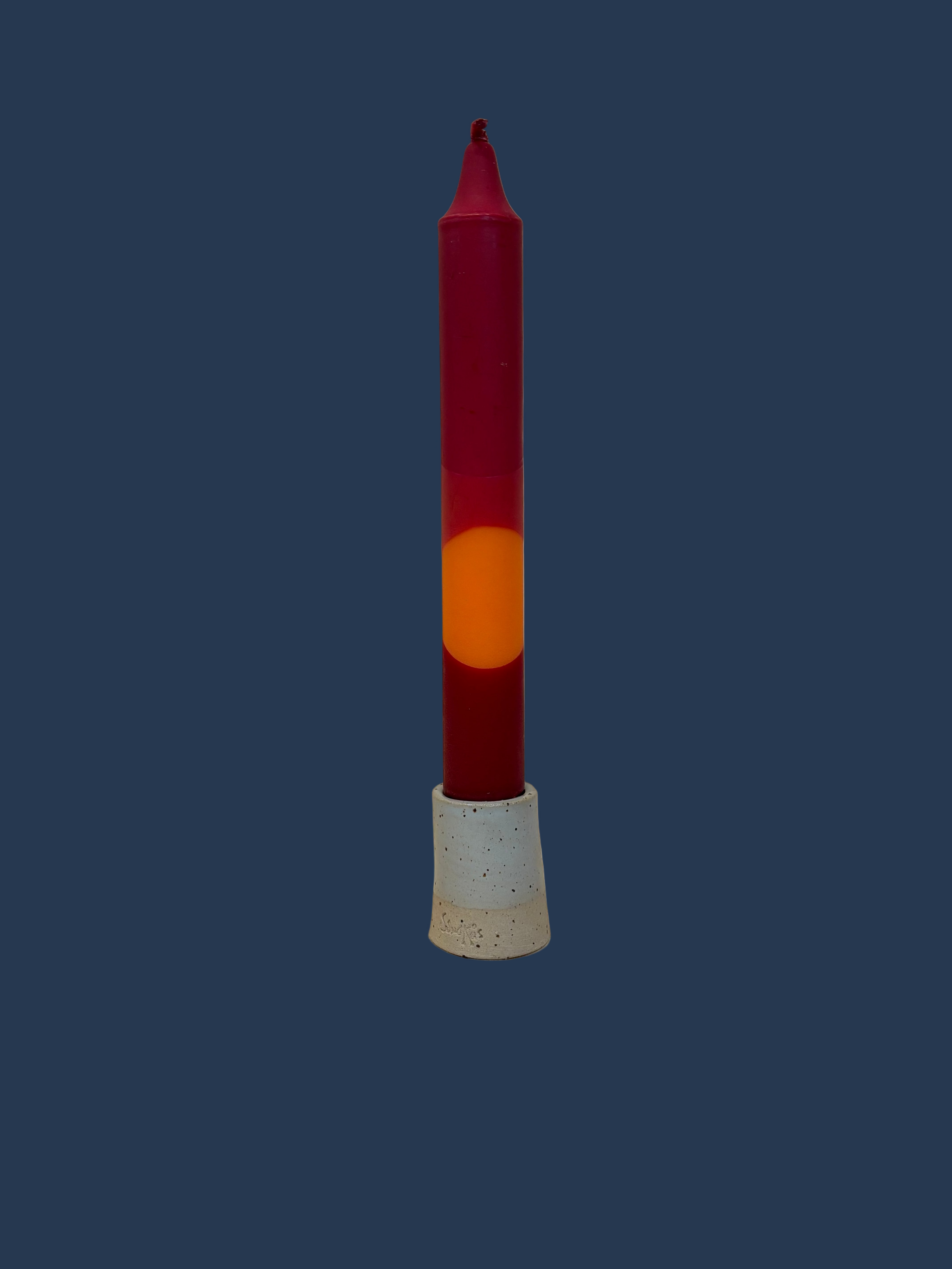 Håndlavet lys - Fuchsia / Orange / Red Sunset