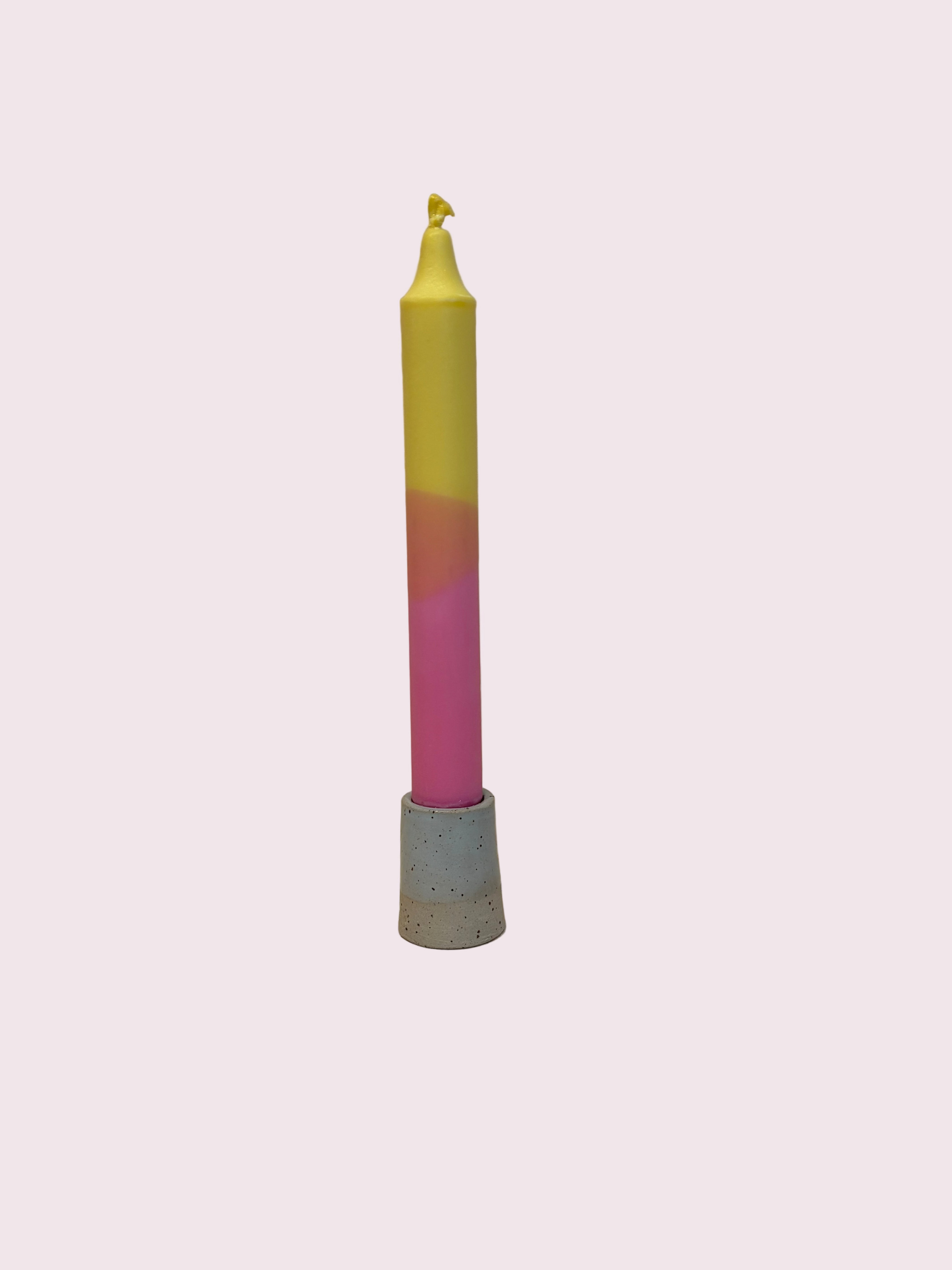 Håndlavet lys - Yellow / Pink