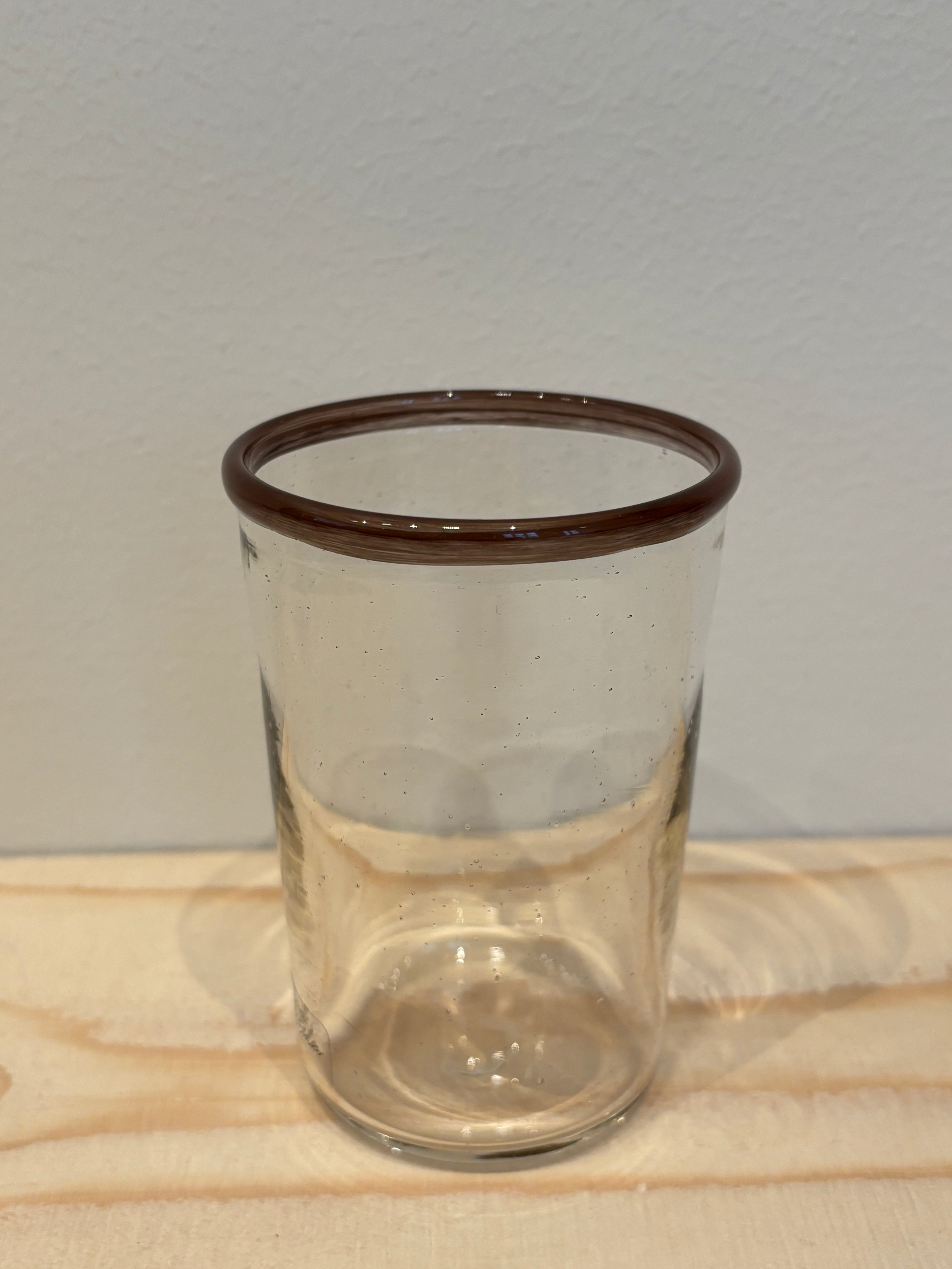 ReUse drikkeglass, farvet kant