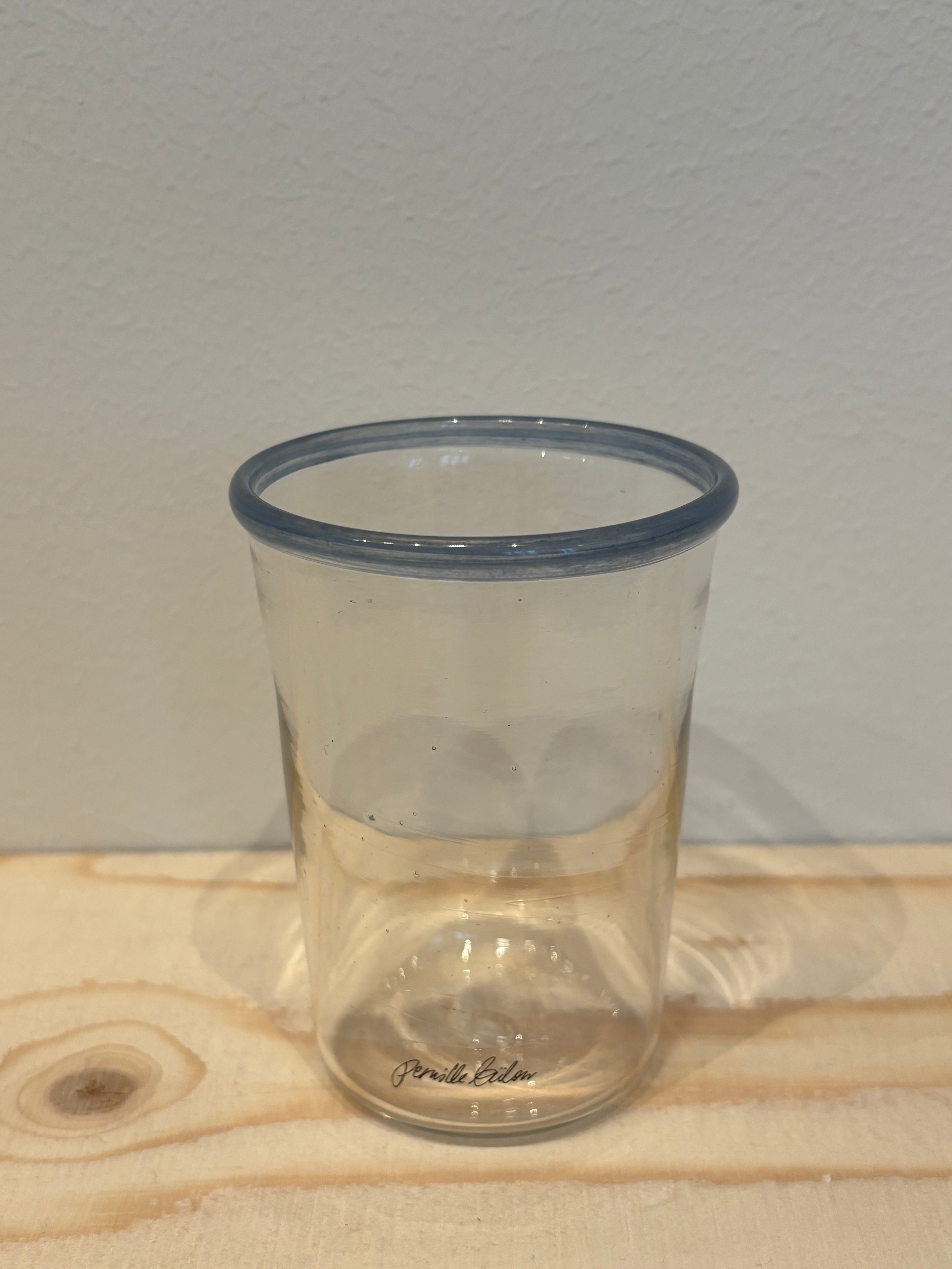 ReUse drikkeglass, farvet kant