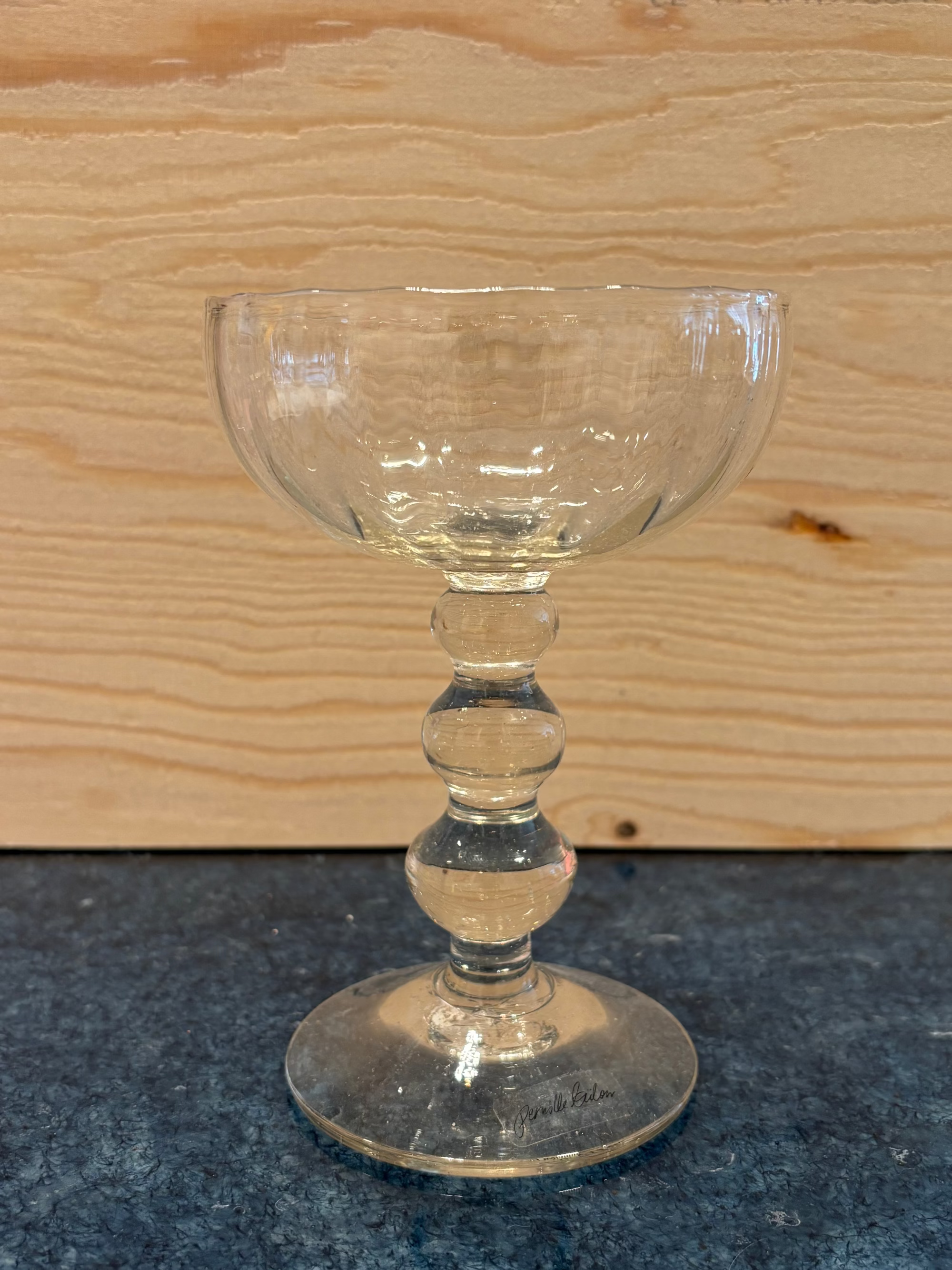 Unik Champagneskål i Genbrugsglas