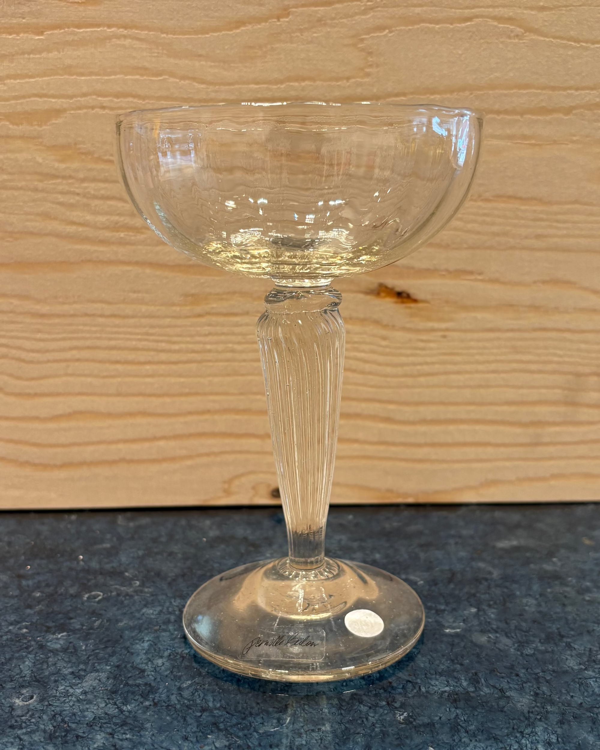 Unik Champagneskål i Genbrugsglas