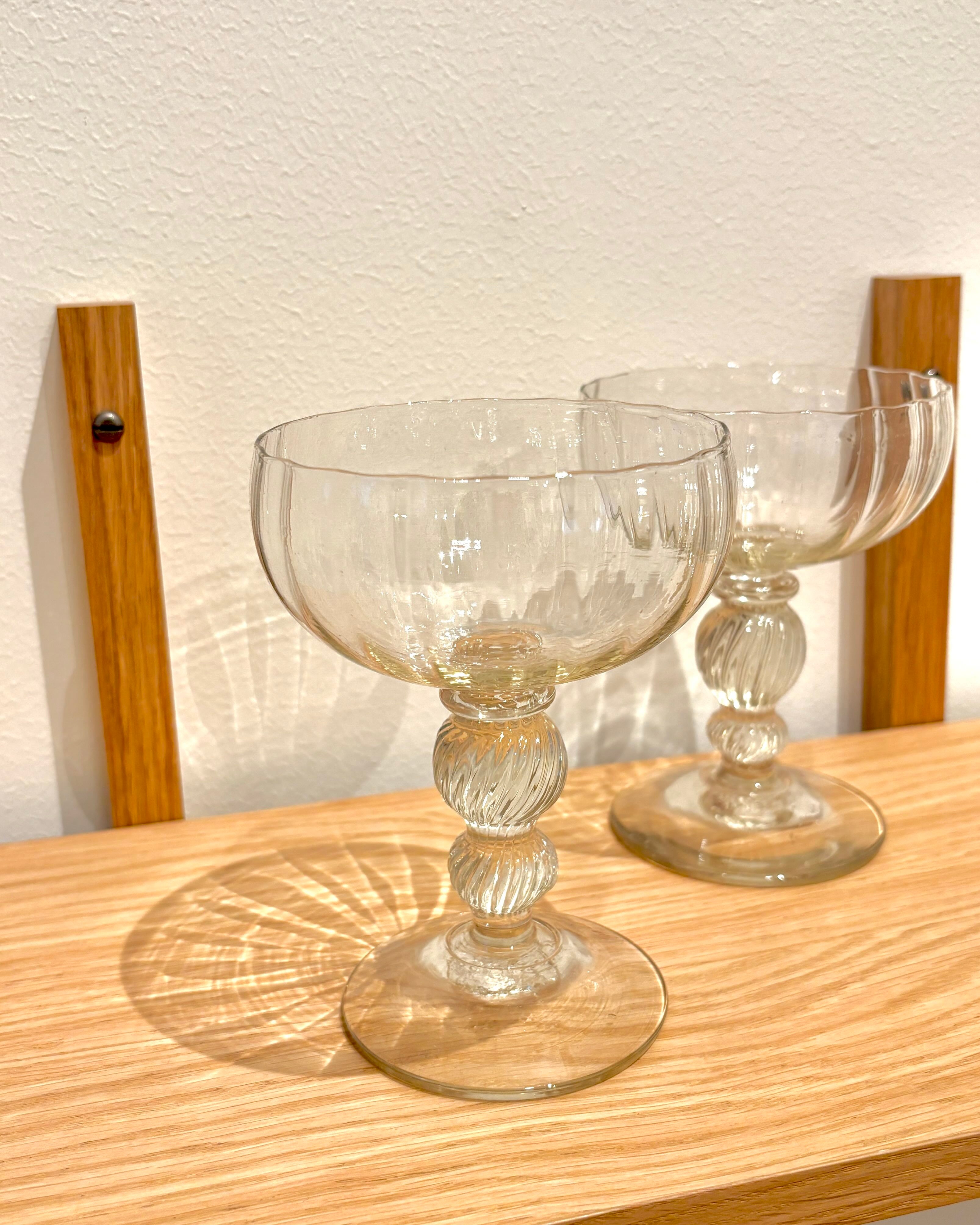 Unik Champagneskål i Genbrugsglas