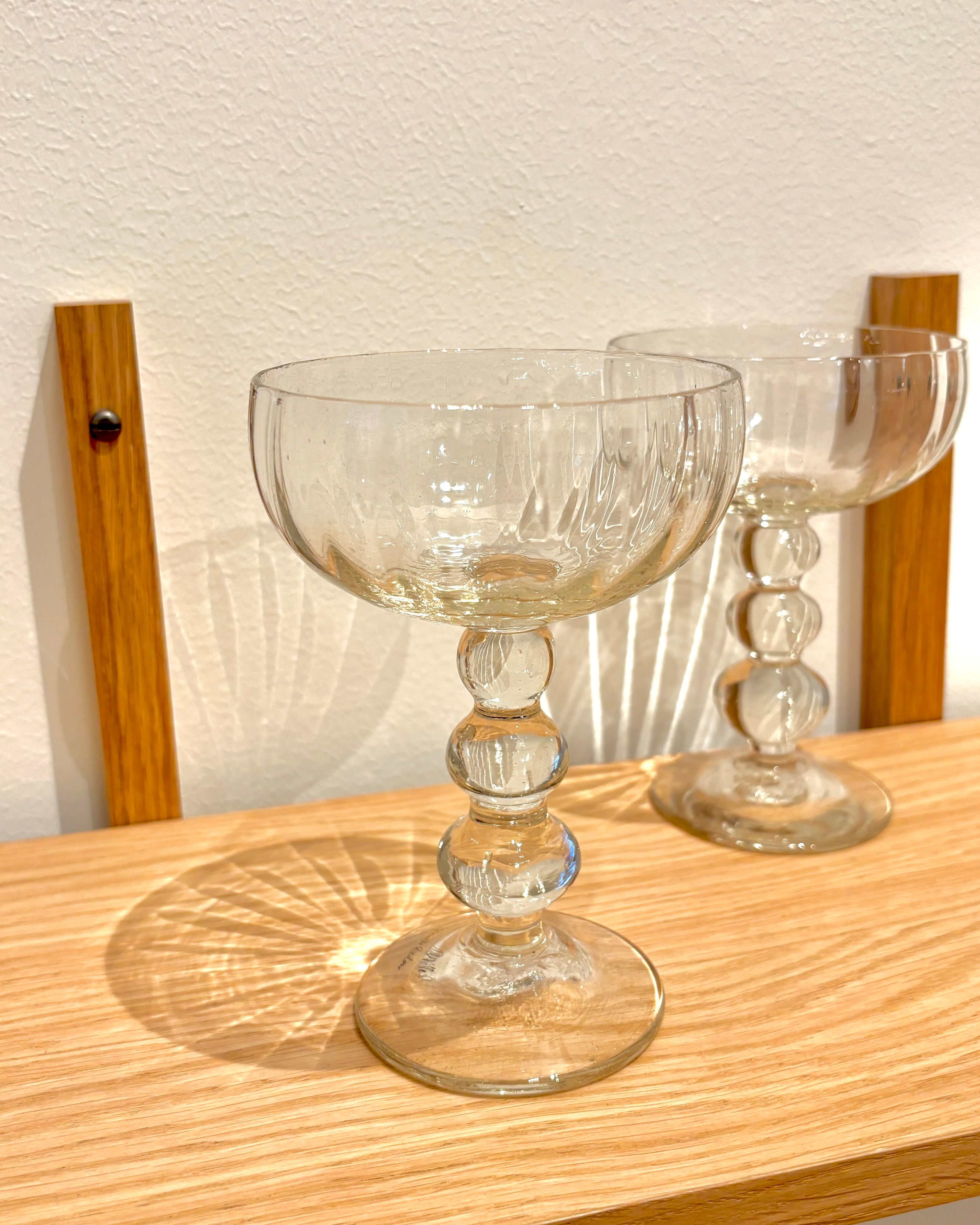 Unik Champagneskål i Genbrugsglas