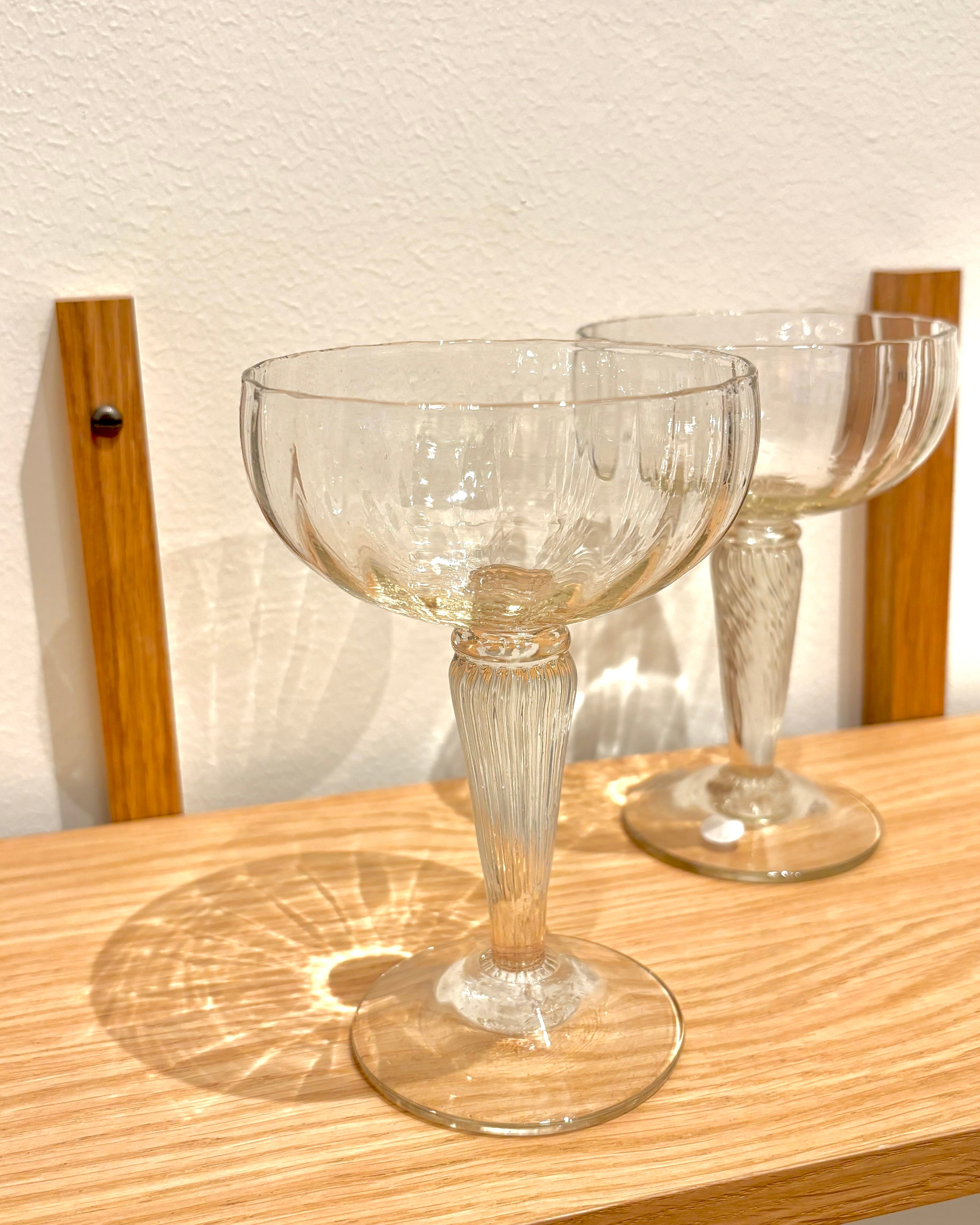 Unik Champagneskål i Genbrugsglas