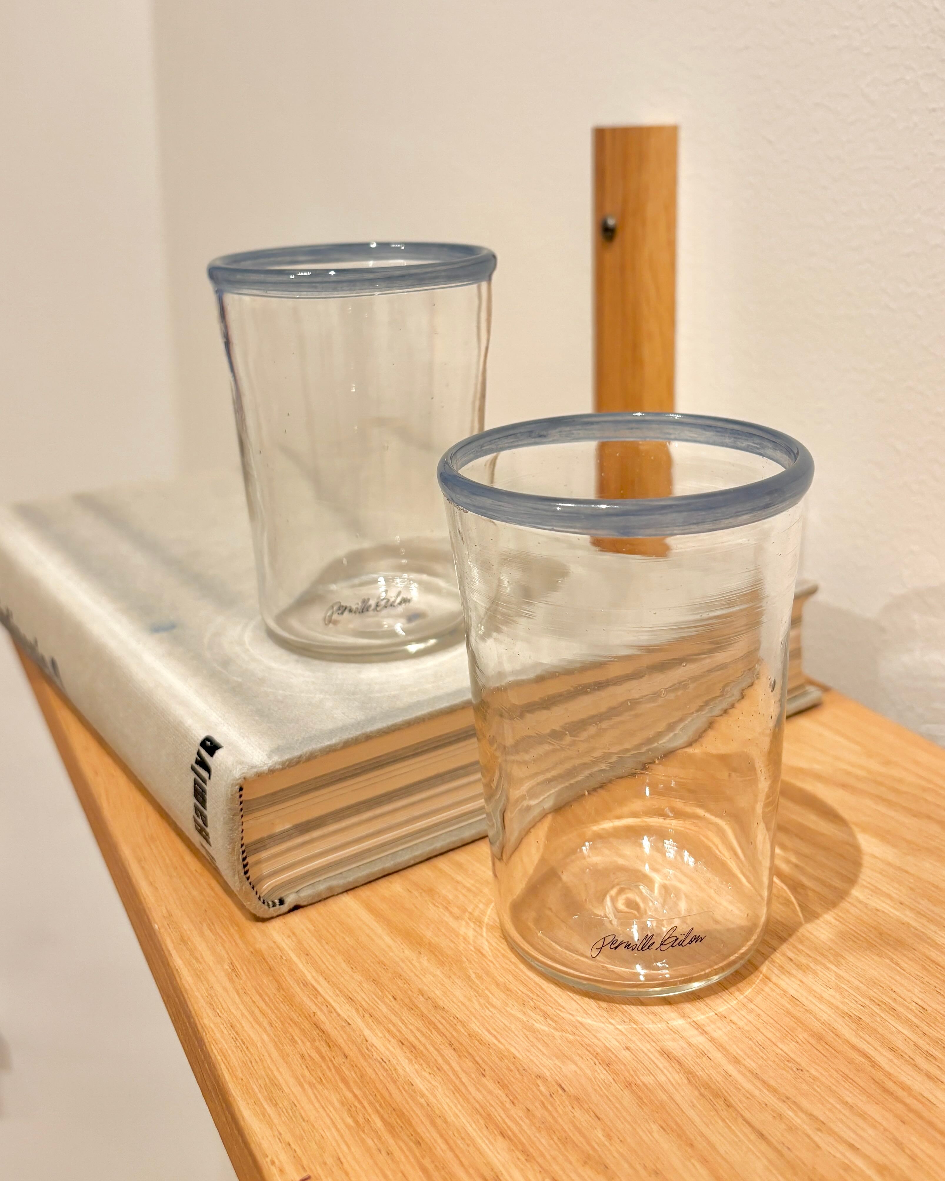 ReUse drikkeglass, farvet kant