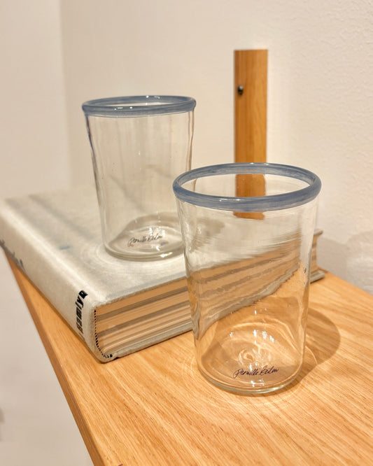 ReUse drikkeglass, farvet kant