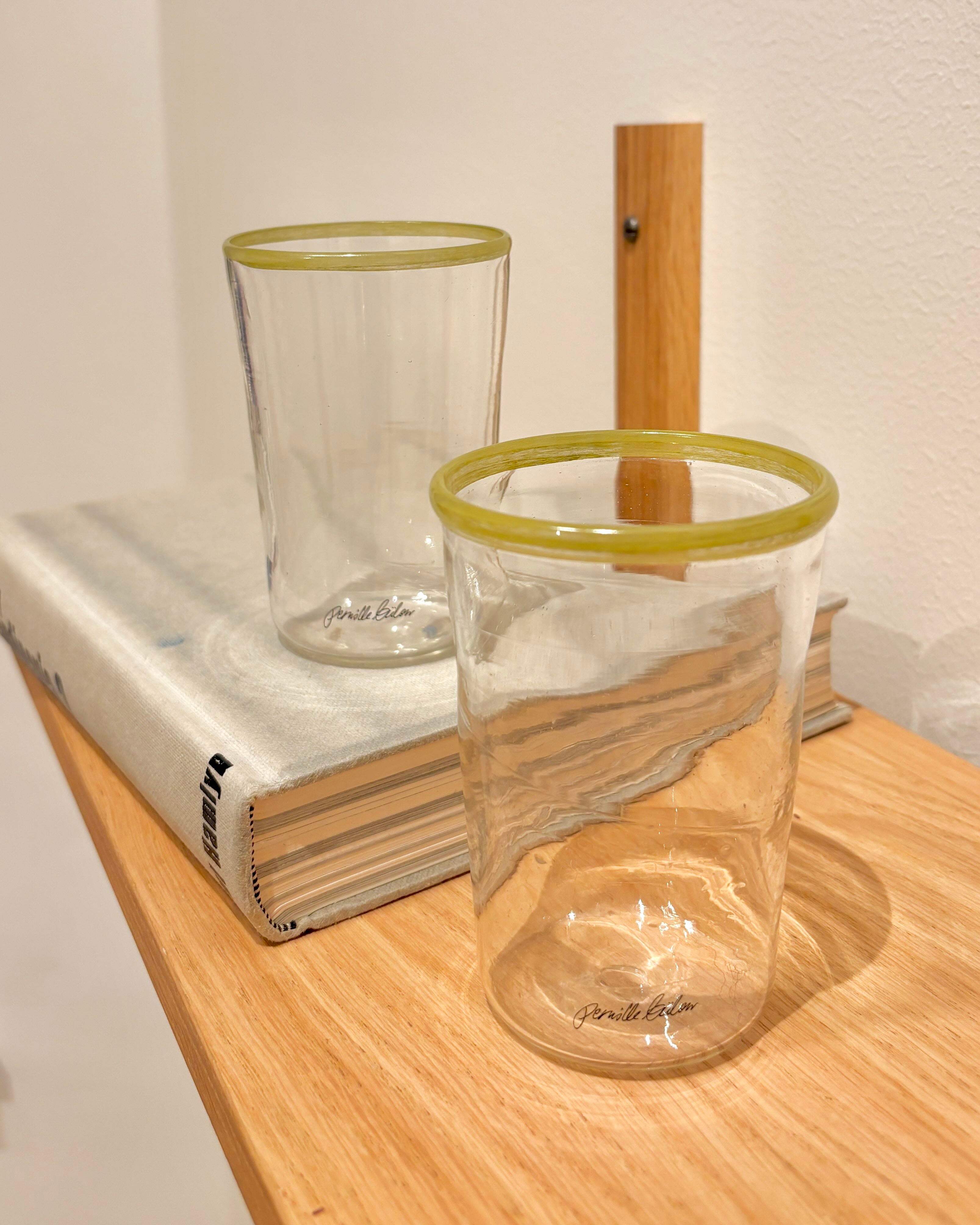 ReUse drikkeglass, farvet kant