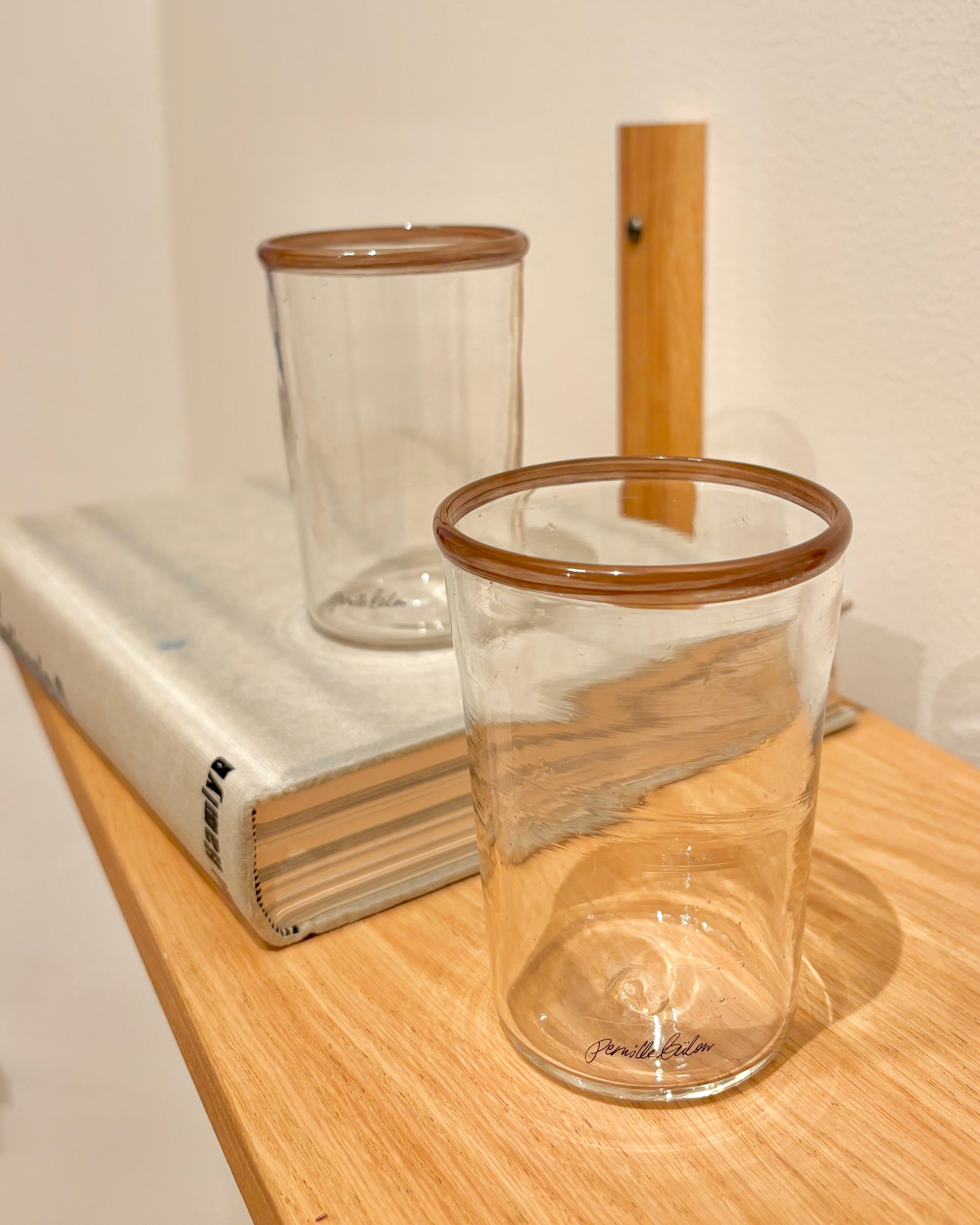 ReUse drikkeglass, farvet kant