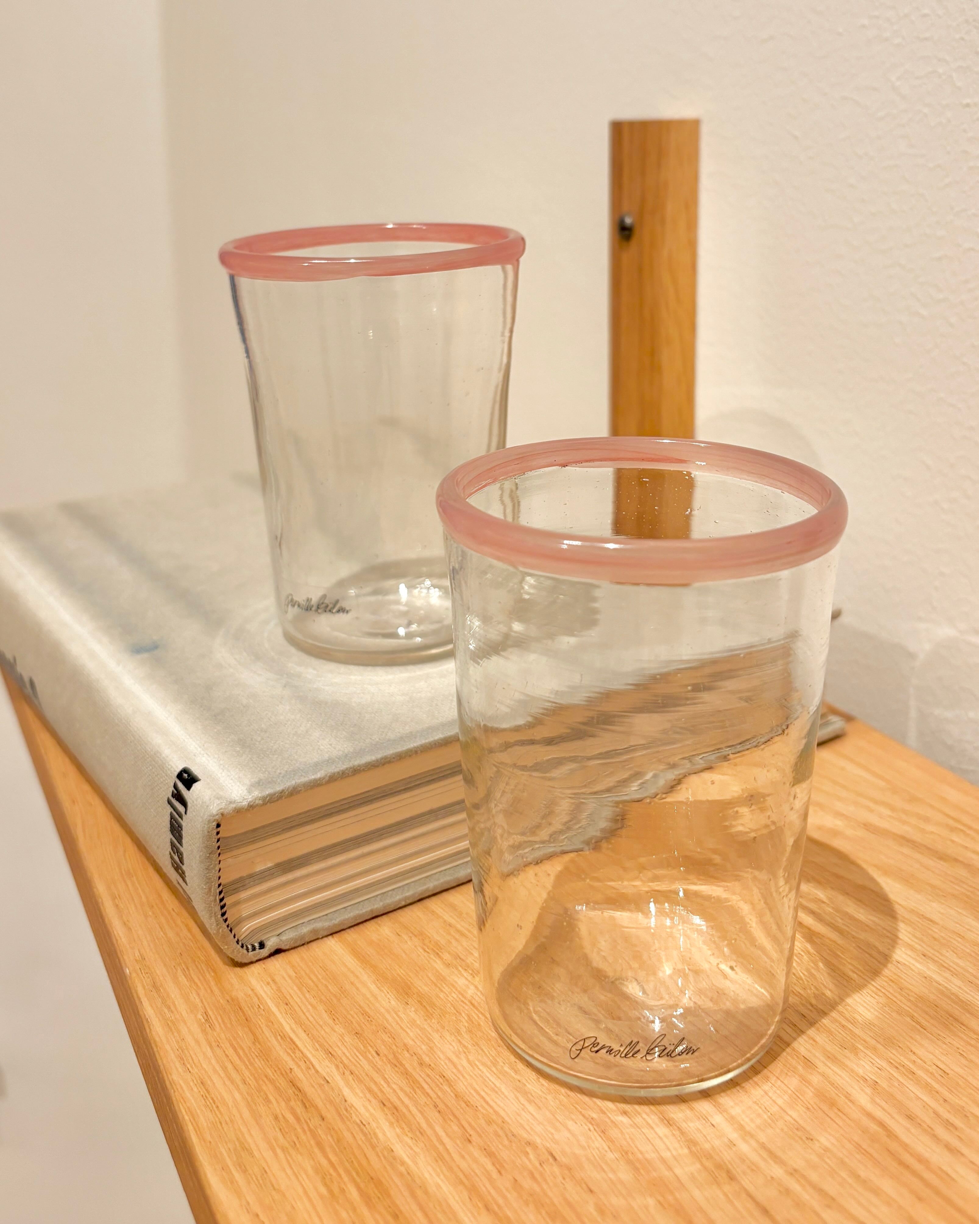 ReUse drikkeglass, farvet kant