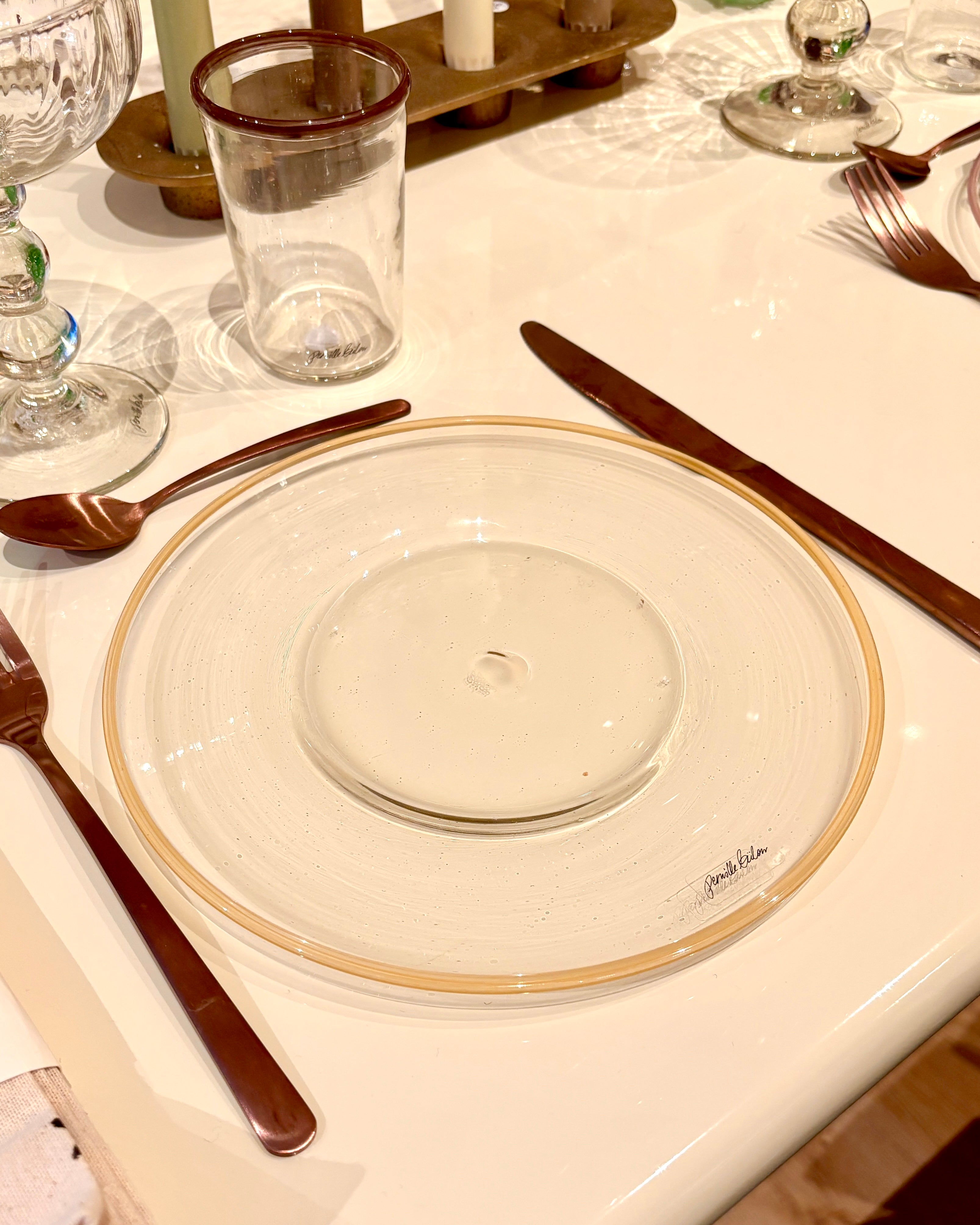 ReUse tallerken med farvet kant