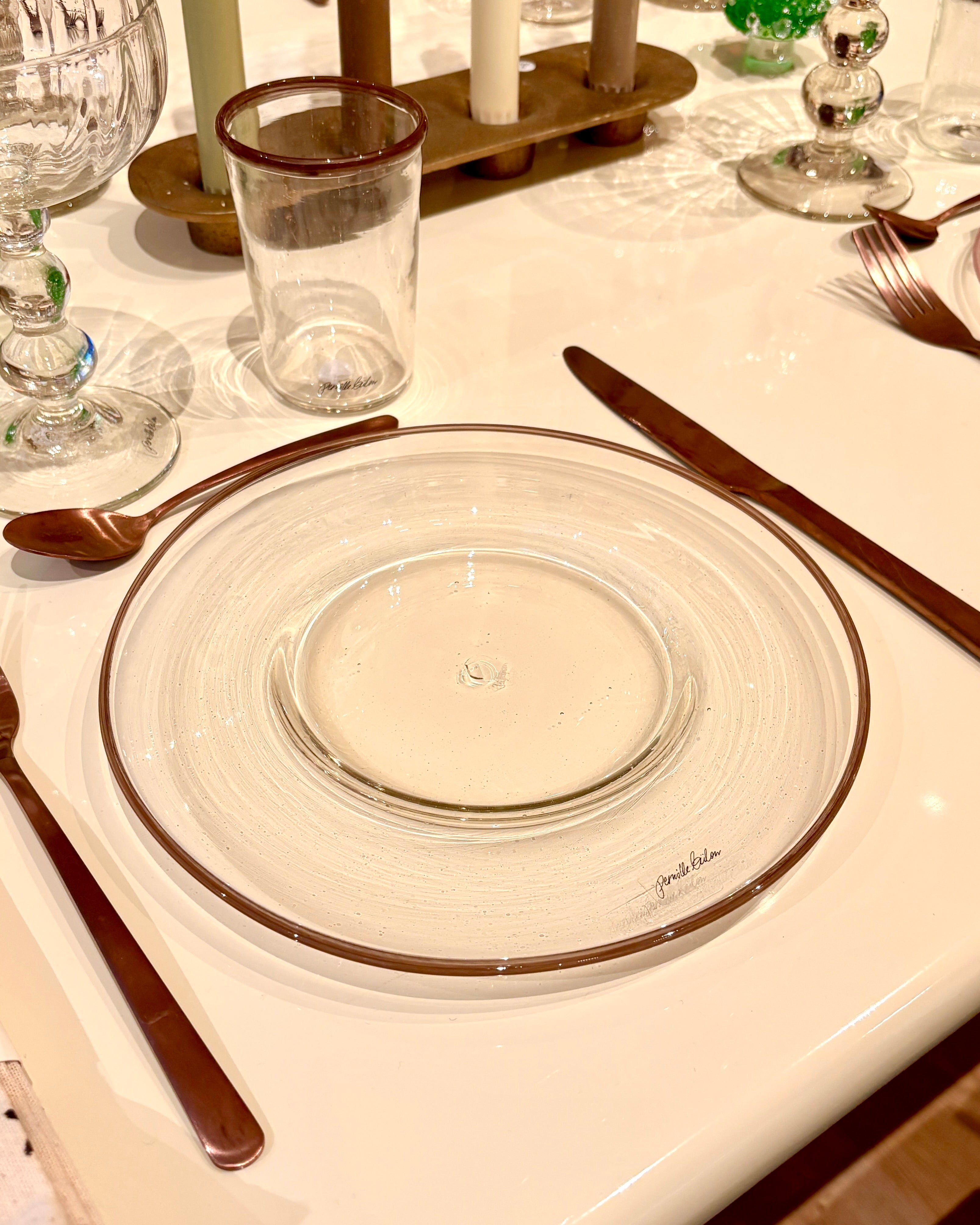 ReUse tallerken med farvet kant