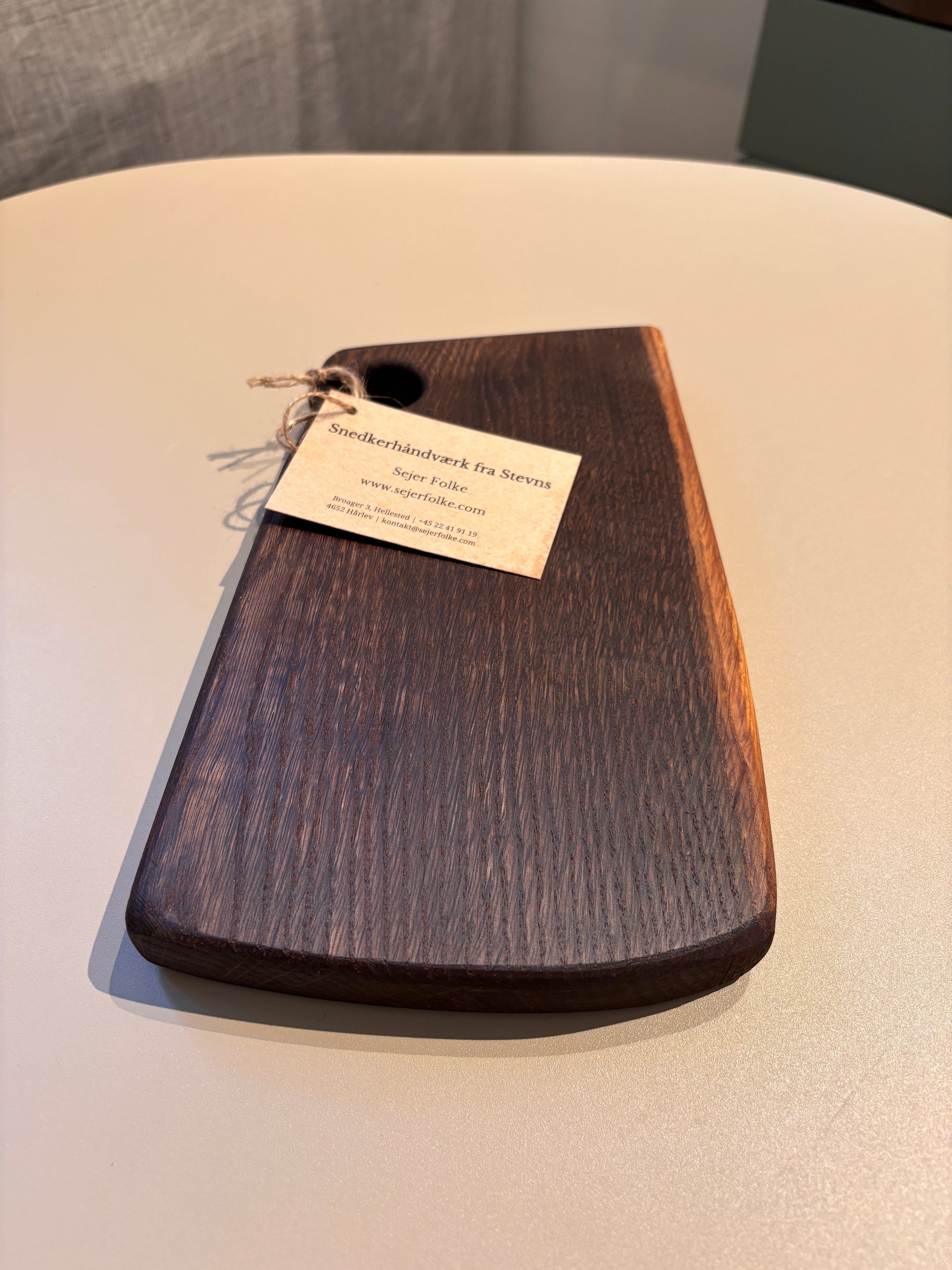 Skærebræt i røget eg