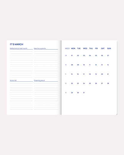 Kalender for 2027 - pink mønster