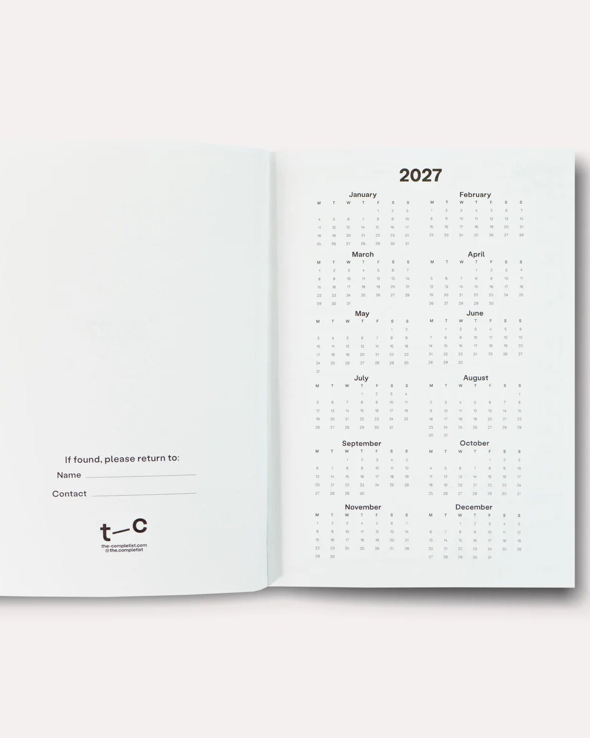 Dagskalender for 2027 - A5 - Mixer