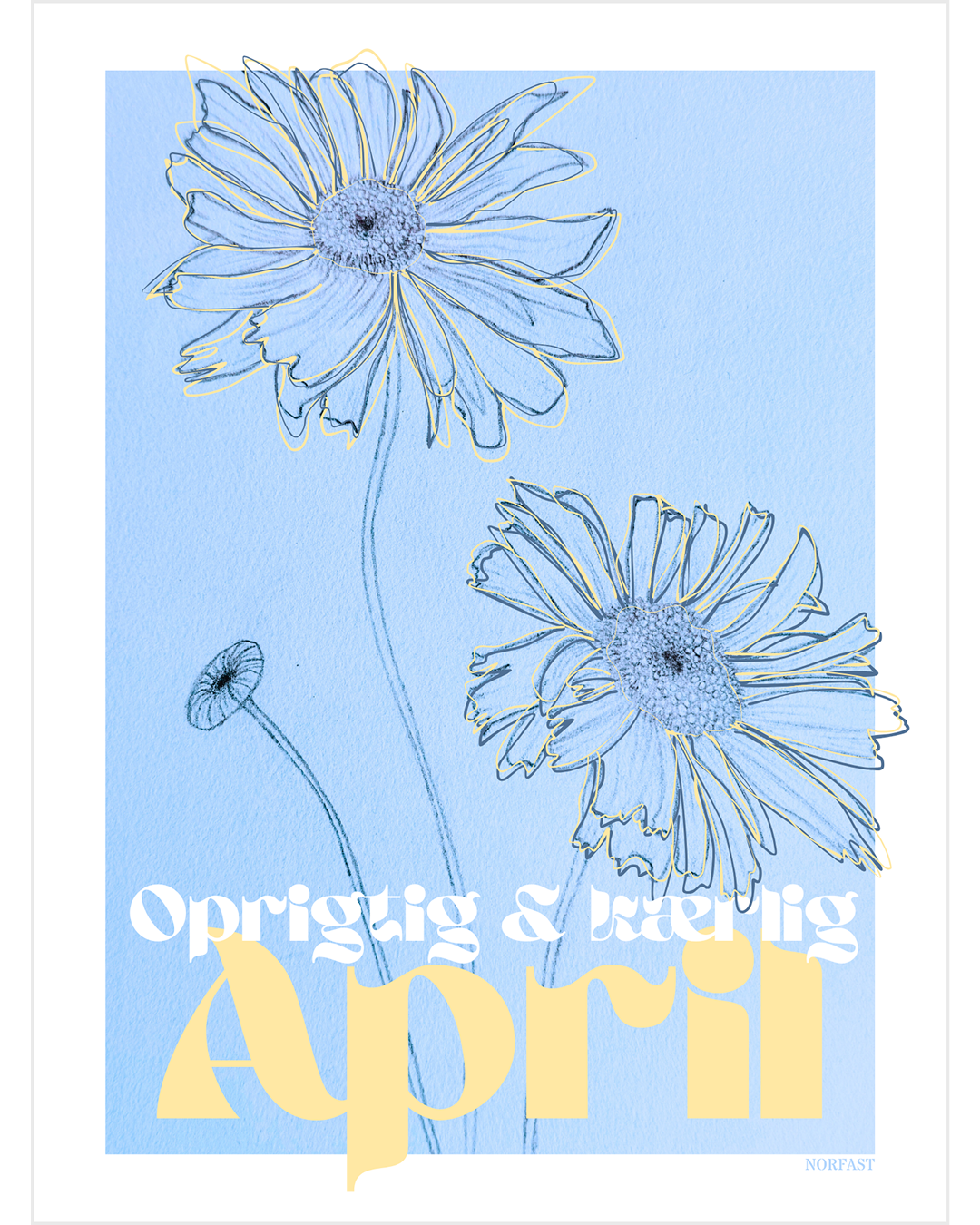 Fødselsblomst plakat A4 - Alle måneder