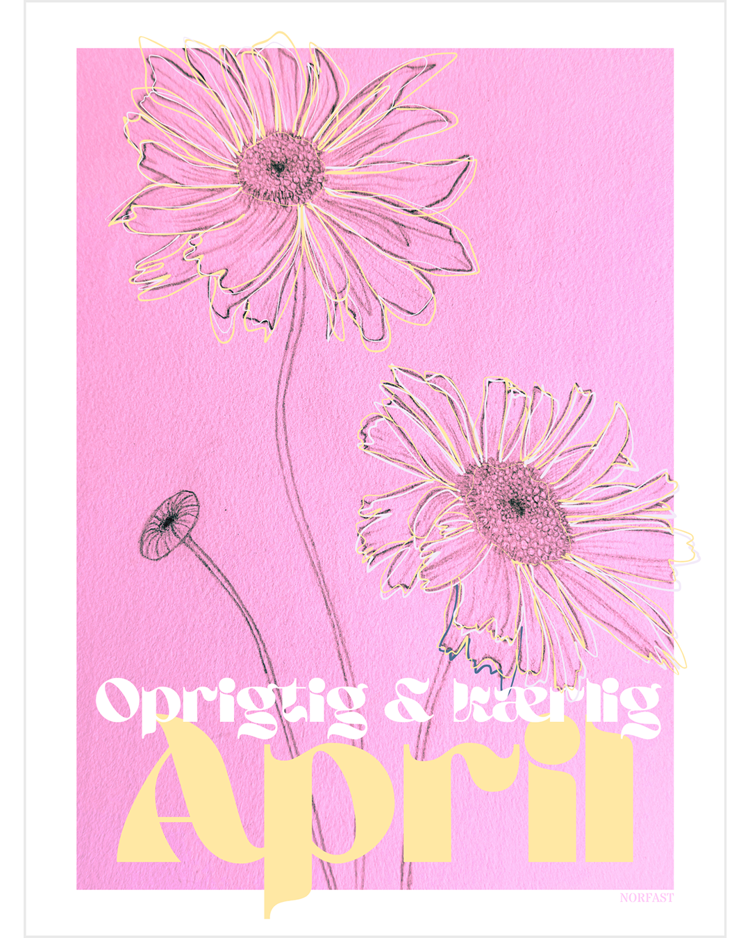 Fødselsblomst plakat A4 - Alle måneder