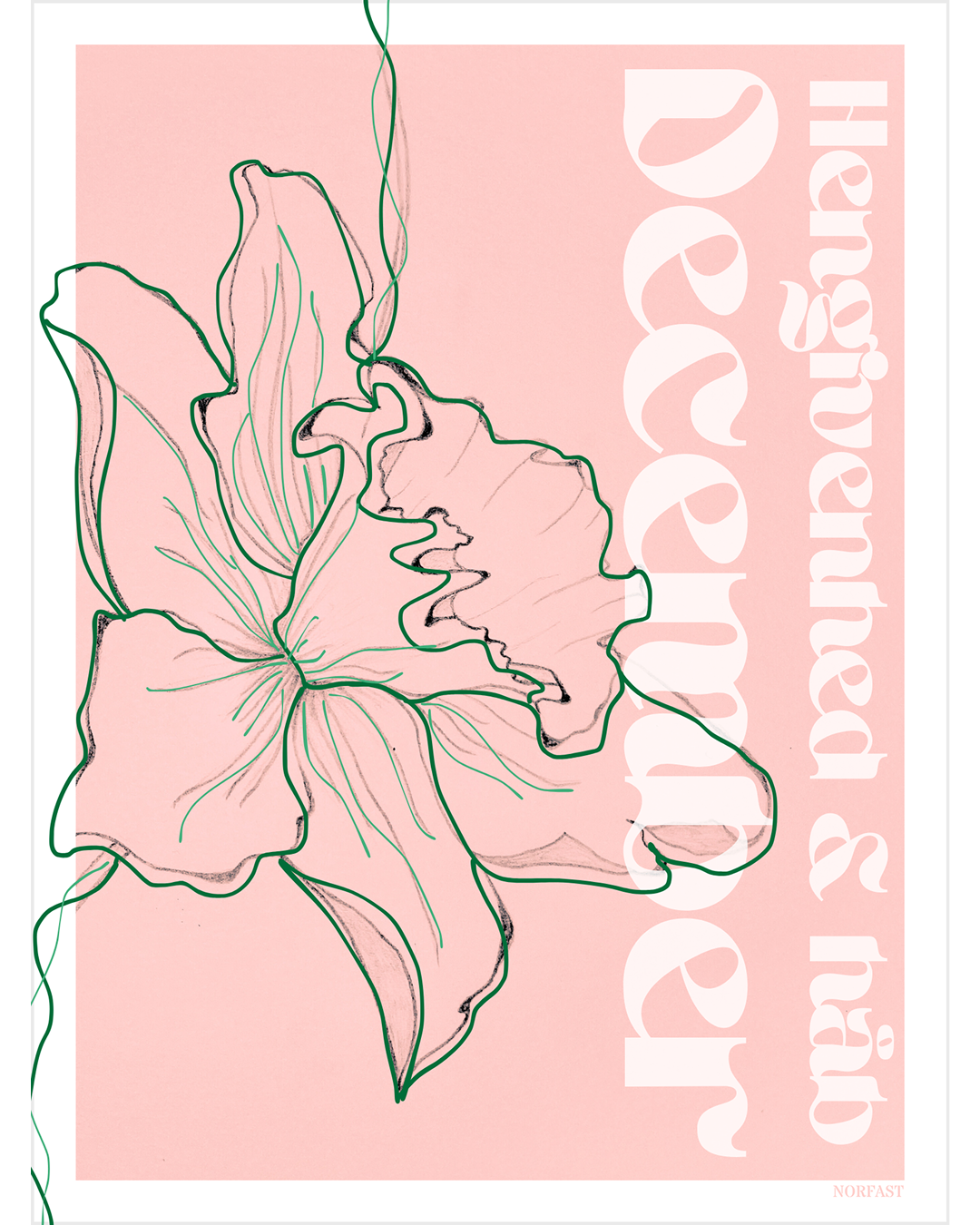 Fødselsblomst plakat A4 - Alle måneder