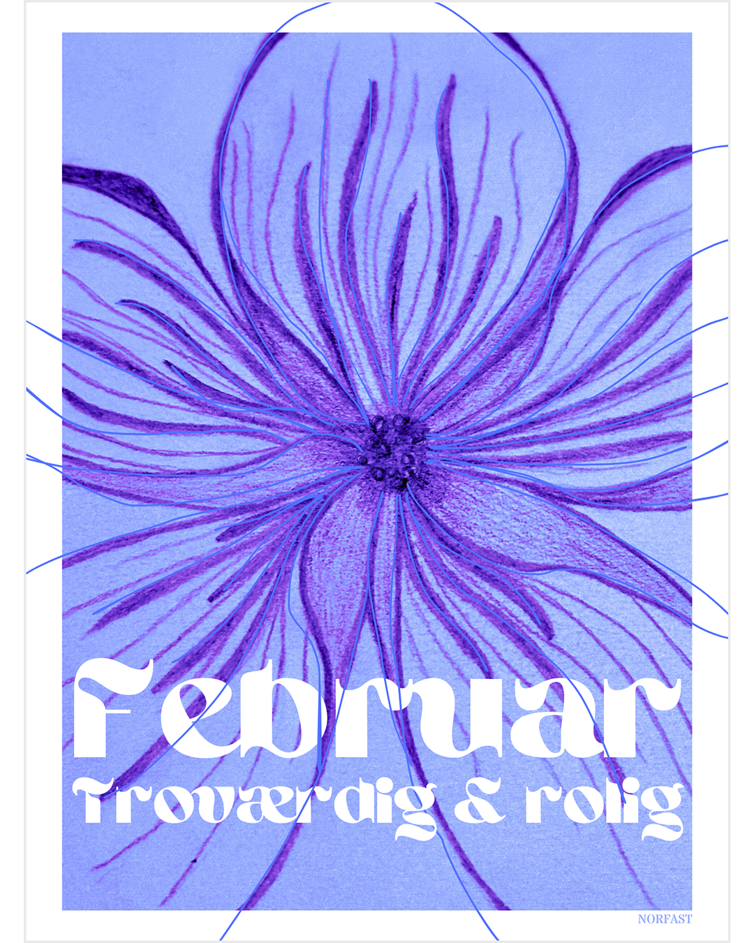 Fødselsblomst plakat A4 - Alle måneder