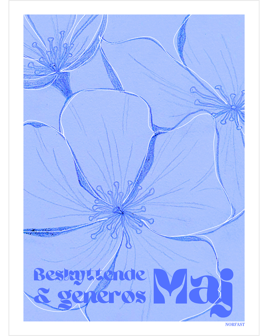 Fødselsblomst plakat A4 - Alle måneder