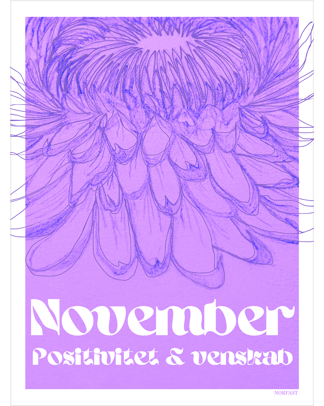 Fødselsblomst plakat A4 - Alle måneder