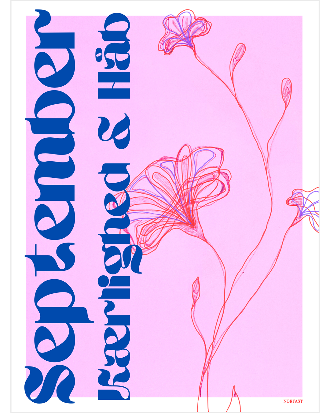 Fødselsblomst plakat A4 - Alle måneder