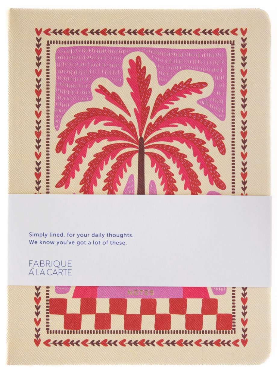 Notesbog - pink palme