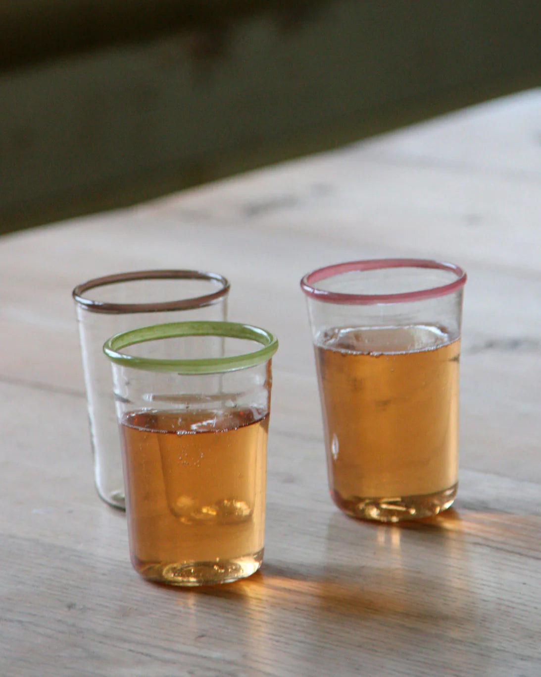 ReUse drikkeglass, farvet kant