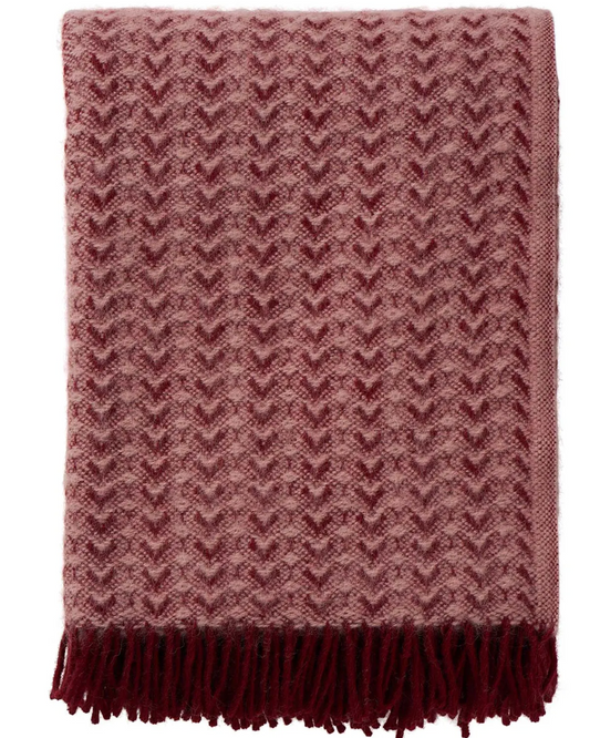 Red wool blanket