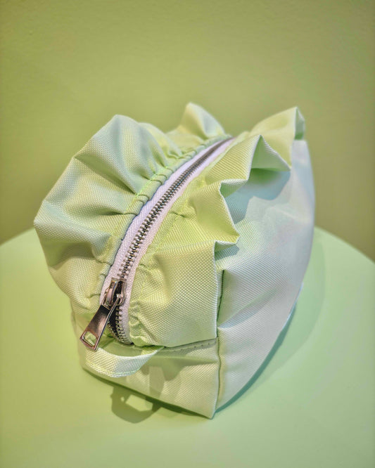 Lime grøn beauty bag