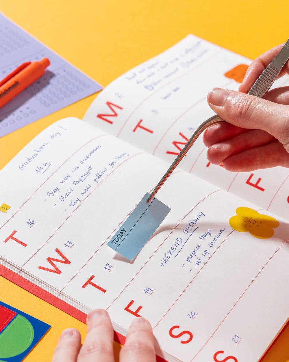 Klistermærke sæt til notesbog/kalender