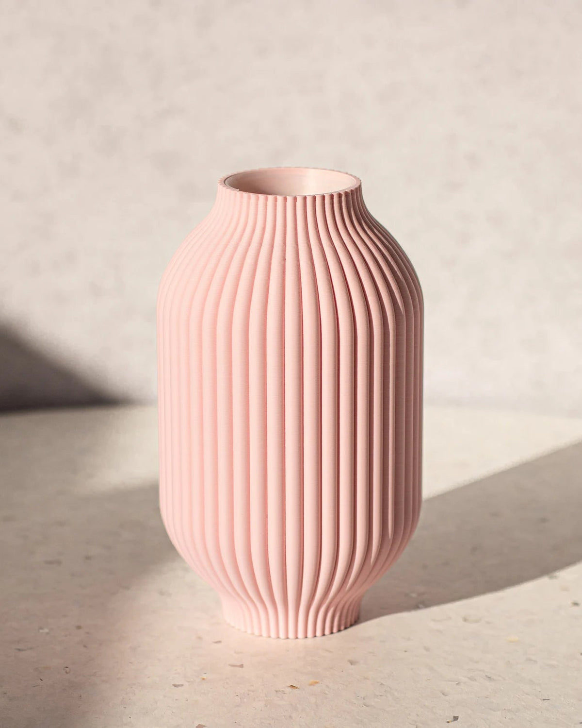 Lyserød 3D printet vase