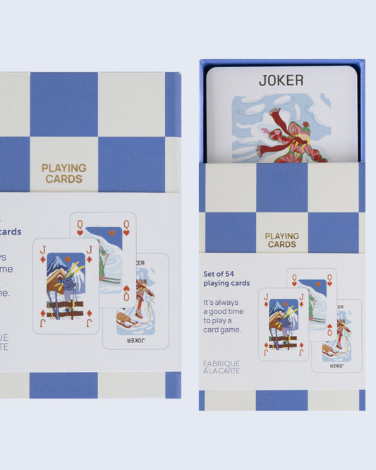 Spillekort - Checkered - Blå